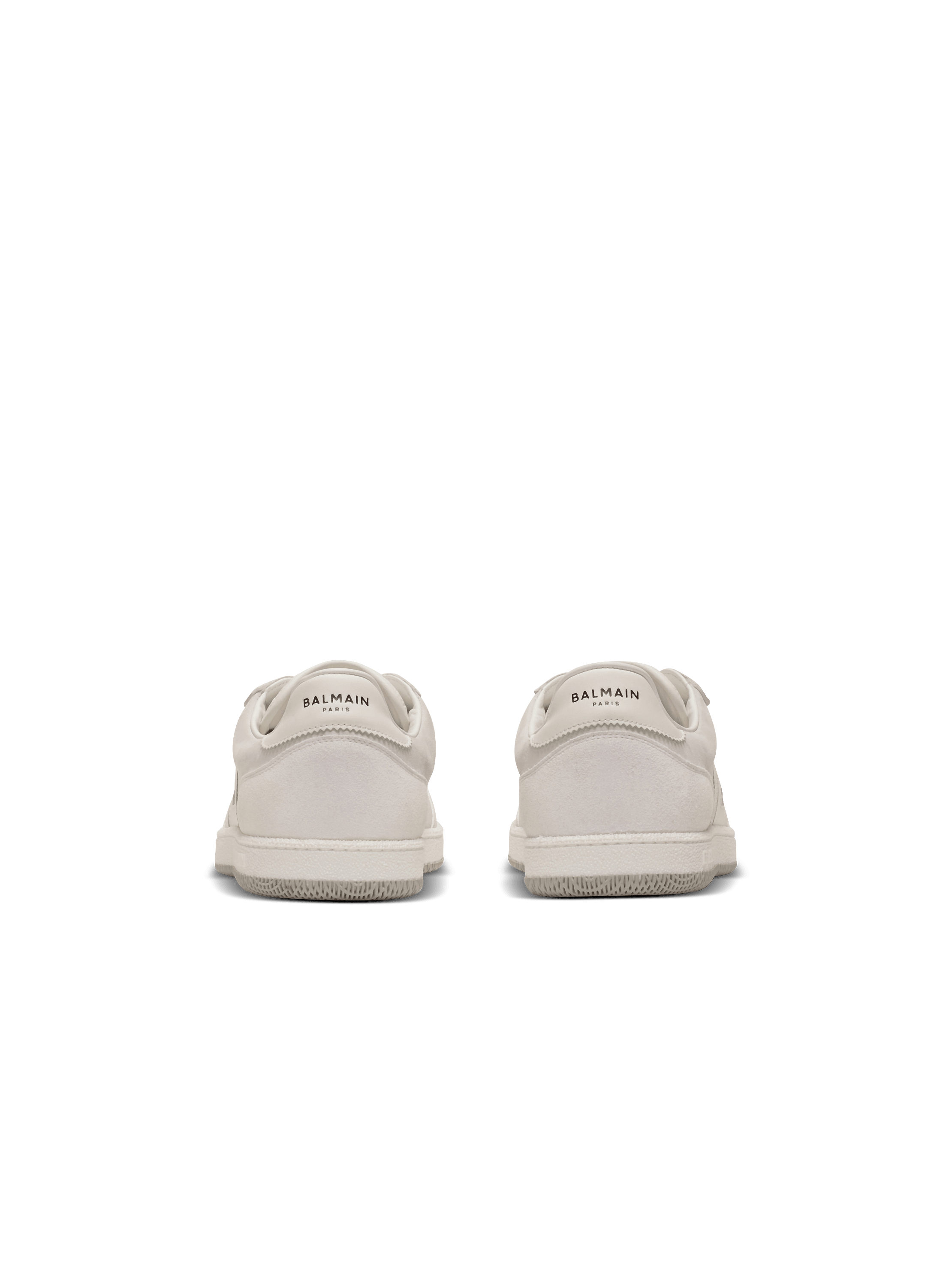 Balmain Swan sneakers in calfskin and suede
