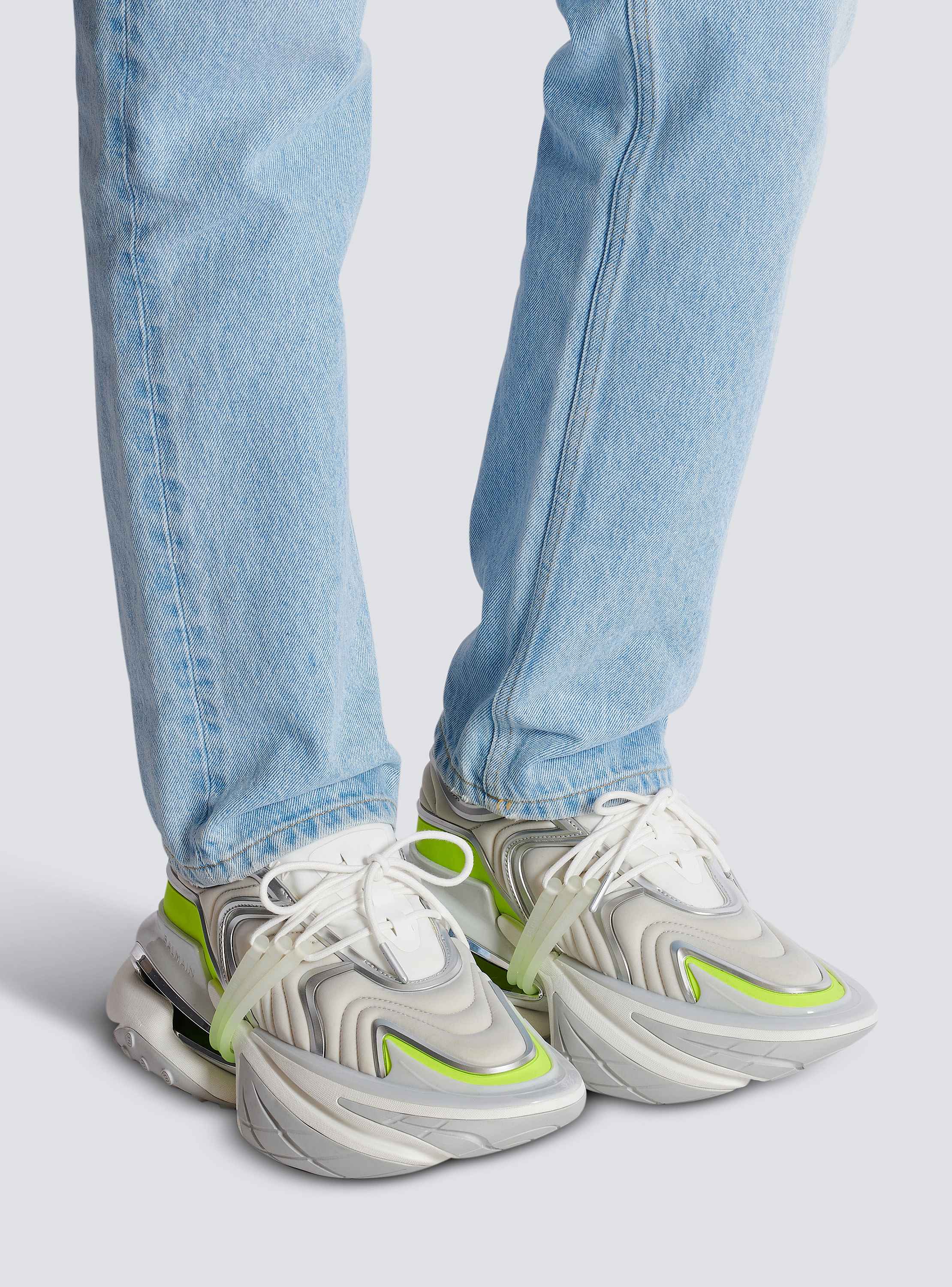 Unicorn Wave sneakers in neoprene and calfskin yellow - Men