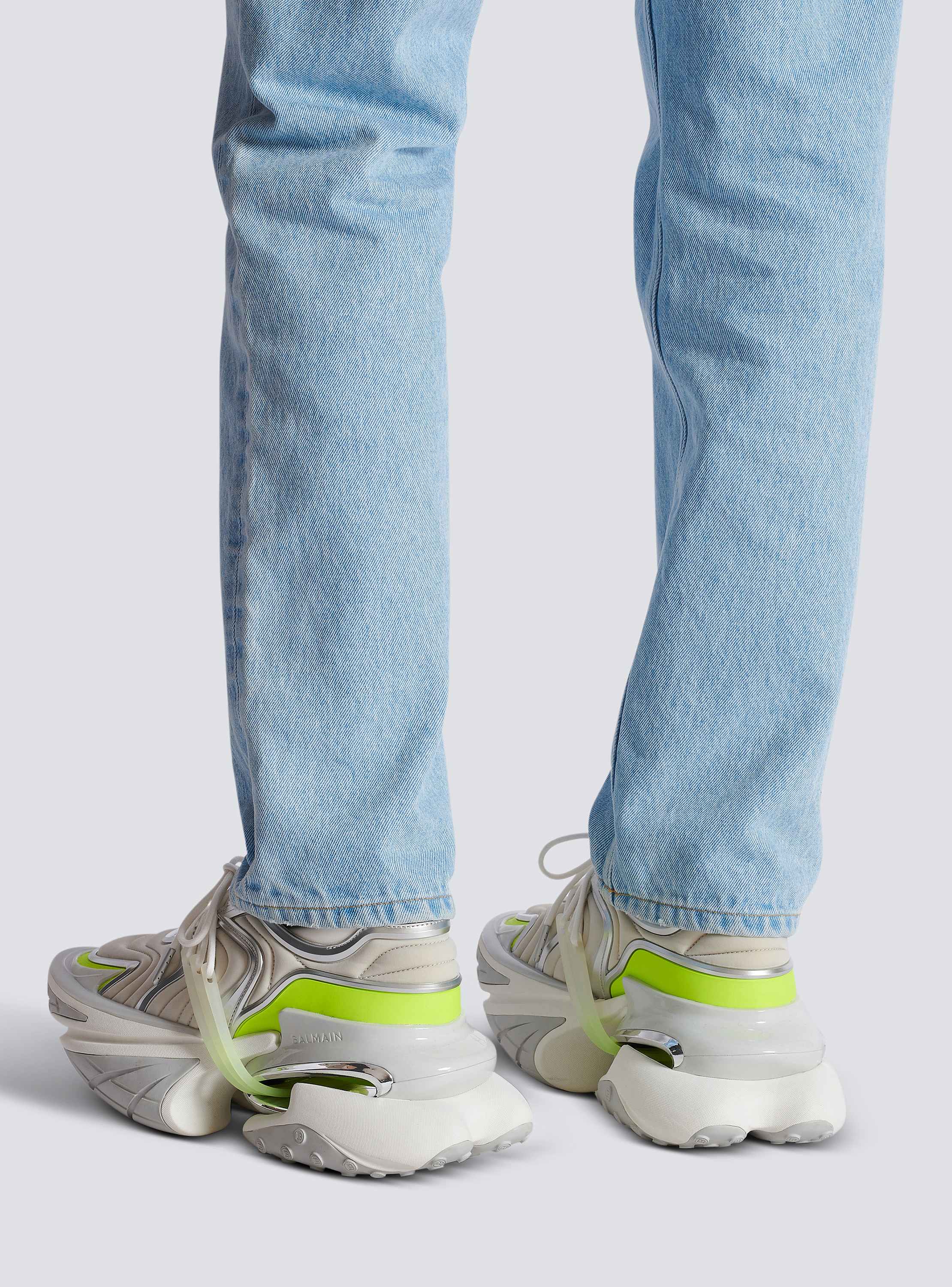 Unicorn Wave sneakers in neoprene and calfskin yellow - Men