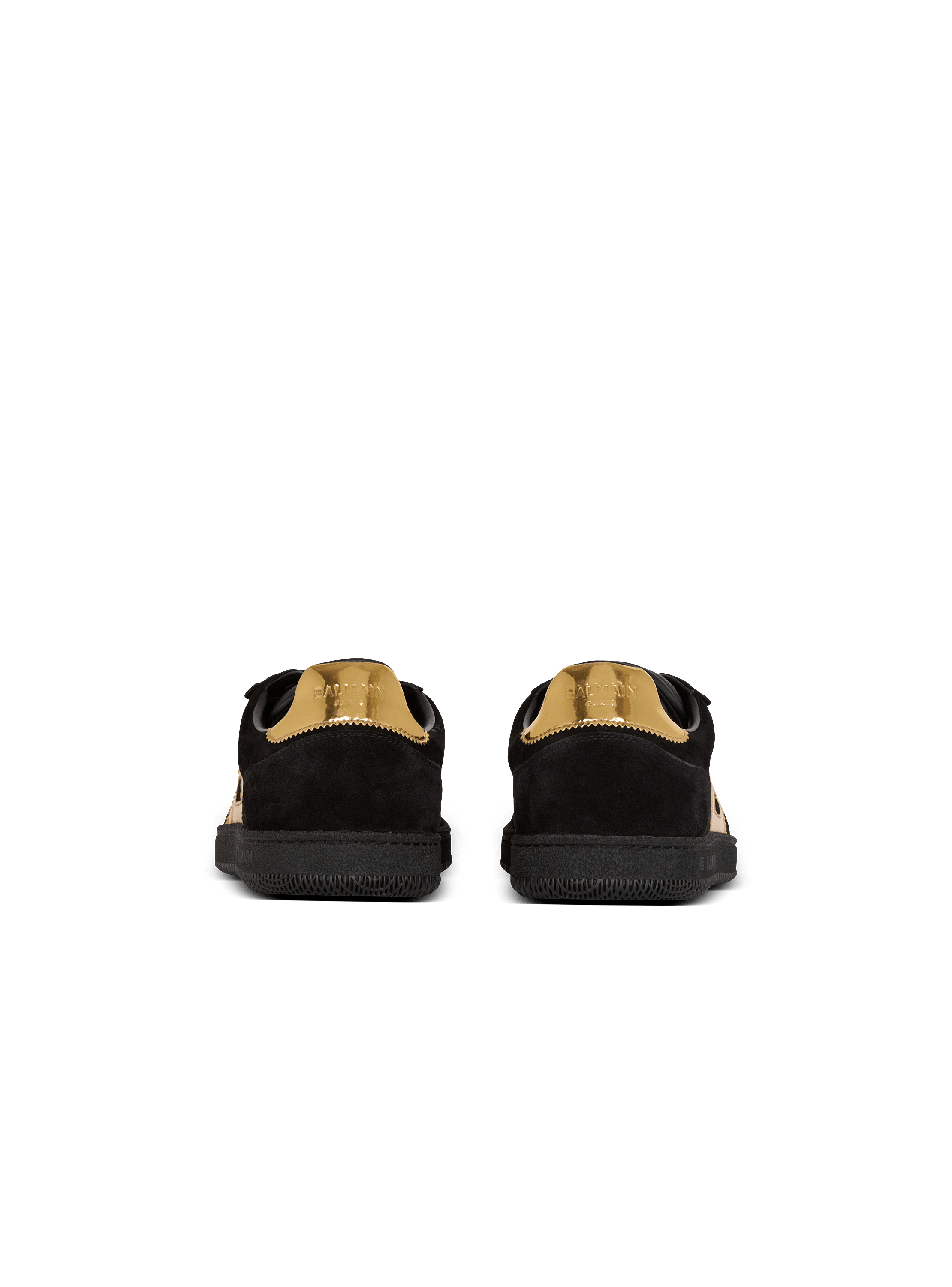 Balmain Swan suede and patent leather sneakers - Men | BALMAIN