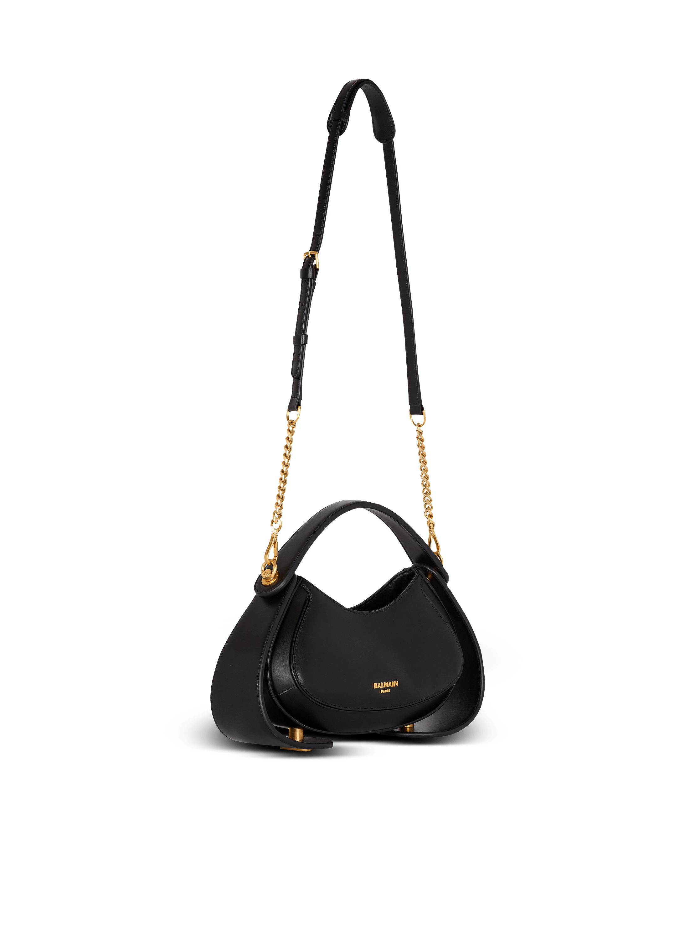 Small Jolie Madame bag in box leather black - Women | BALMAIN