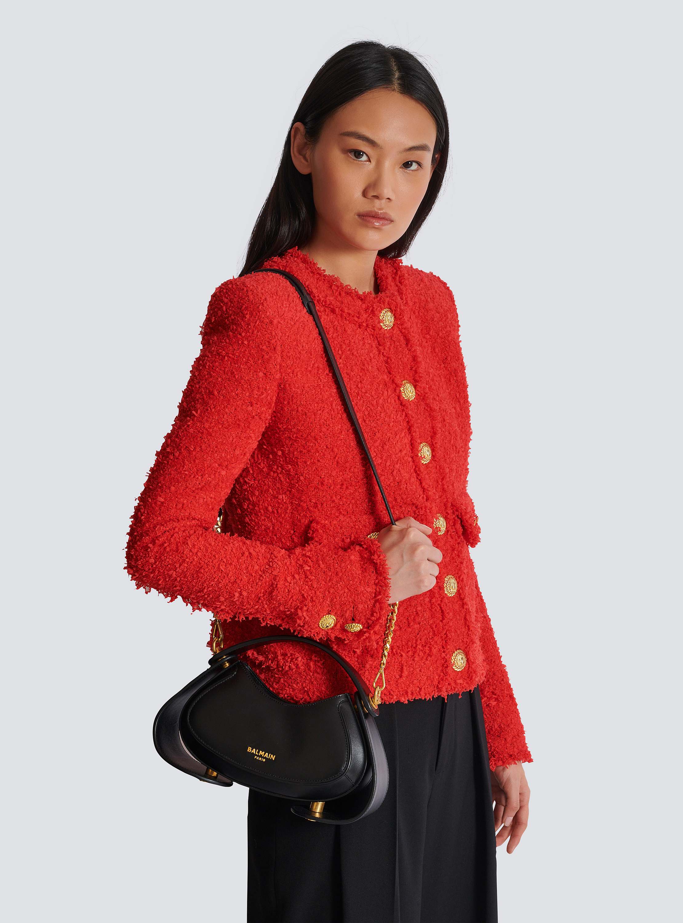 入荷now 口コミ Small Jolie Madame bag in box leather black - Women | BALMAIN 香水(女性用)