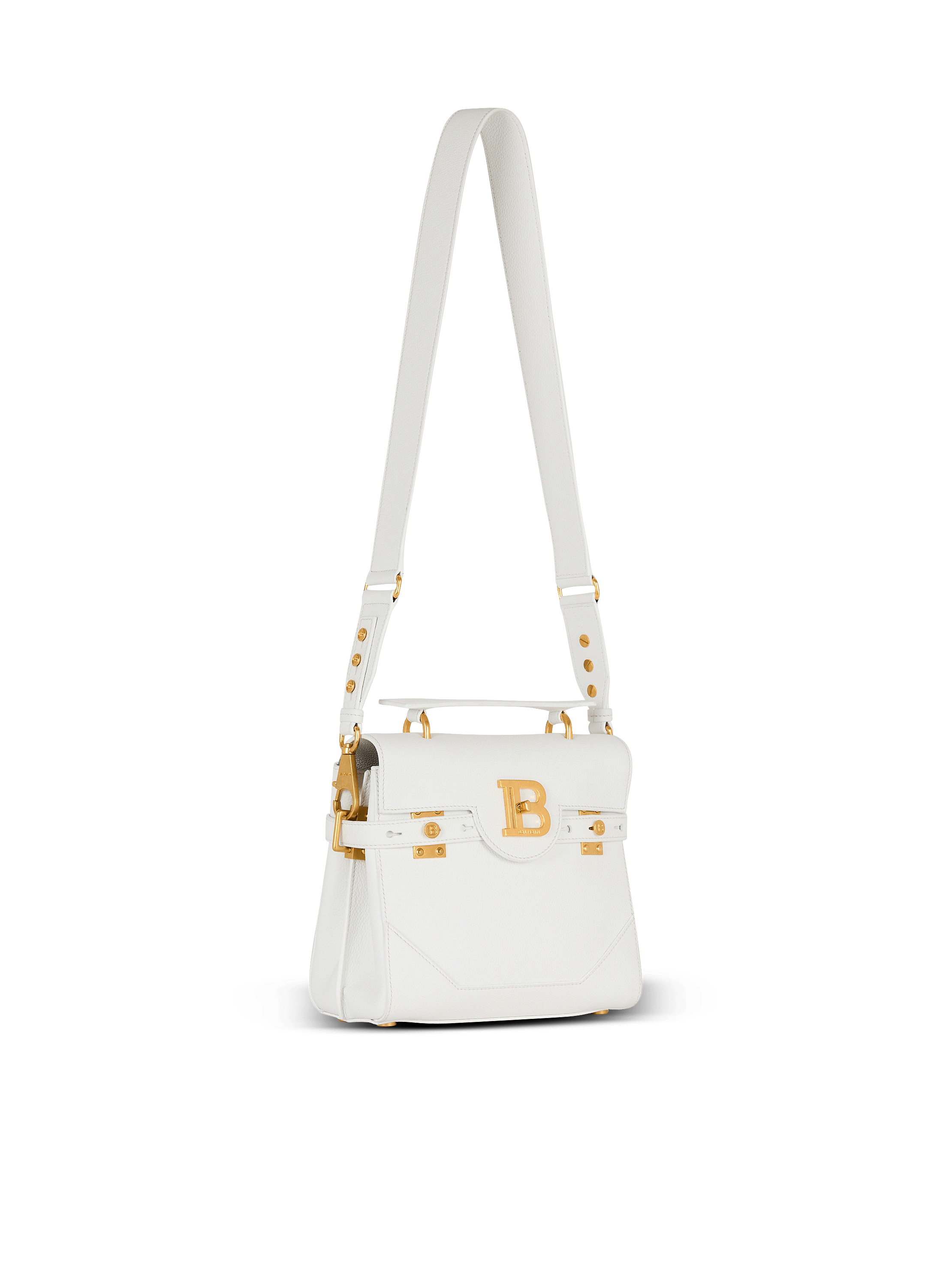 B-Buzz 23 grained leather bag - Women | BALMAIN