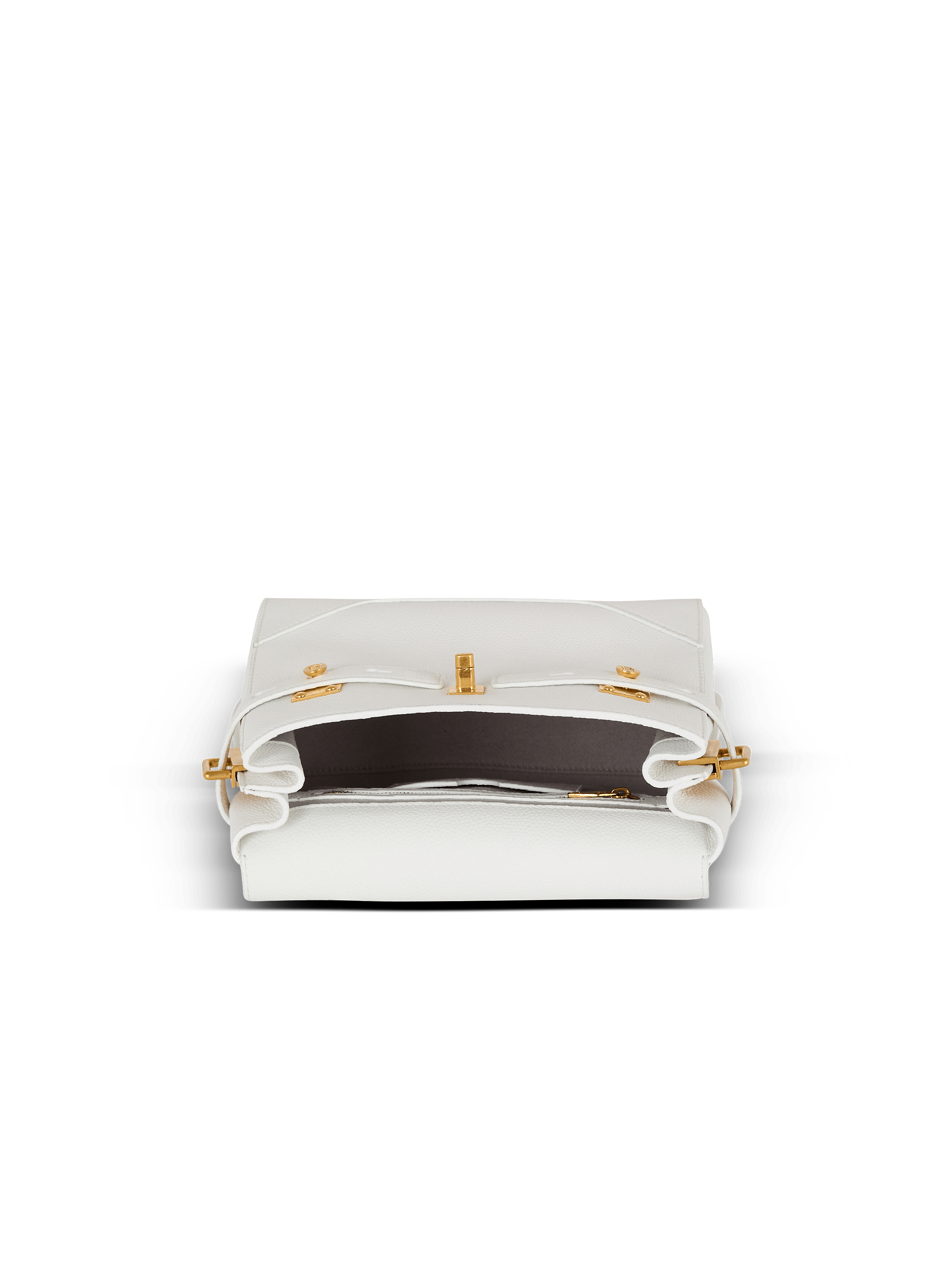 B-Buzz 23 grained leather bag white white - Women | BALMAIN