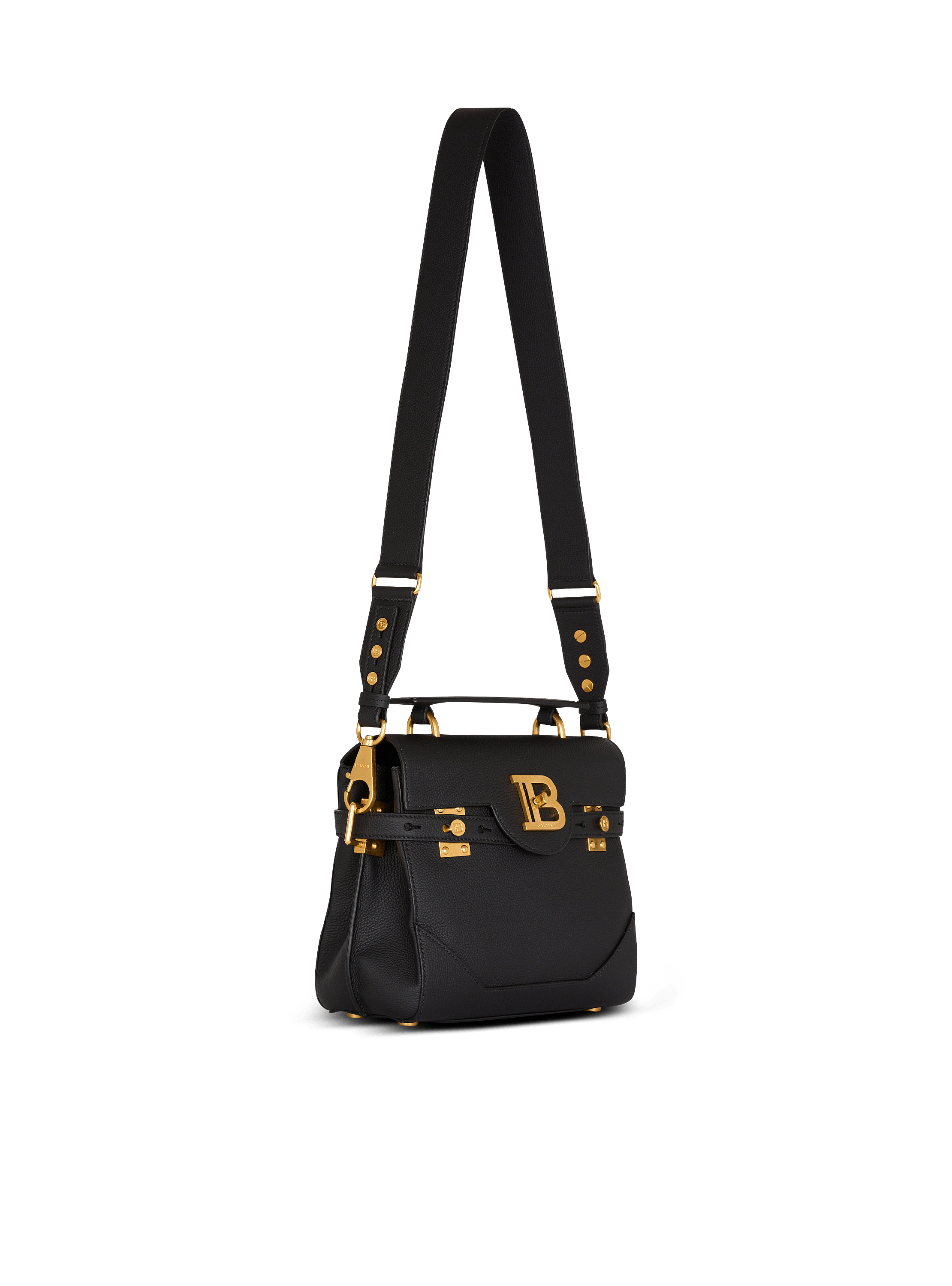 B-Buzz 23 grained leather bag - Women | BALMAIN