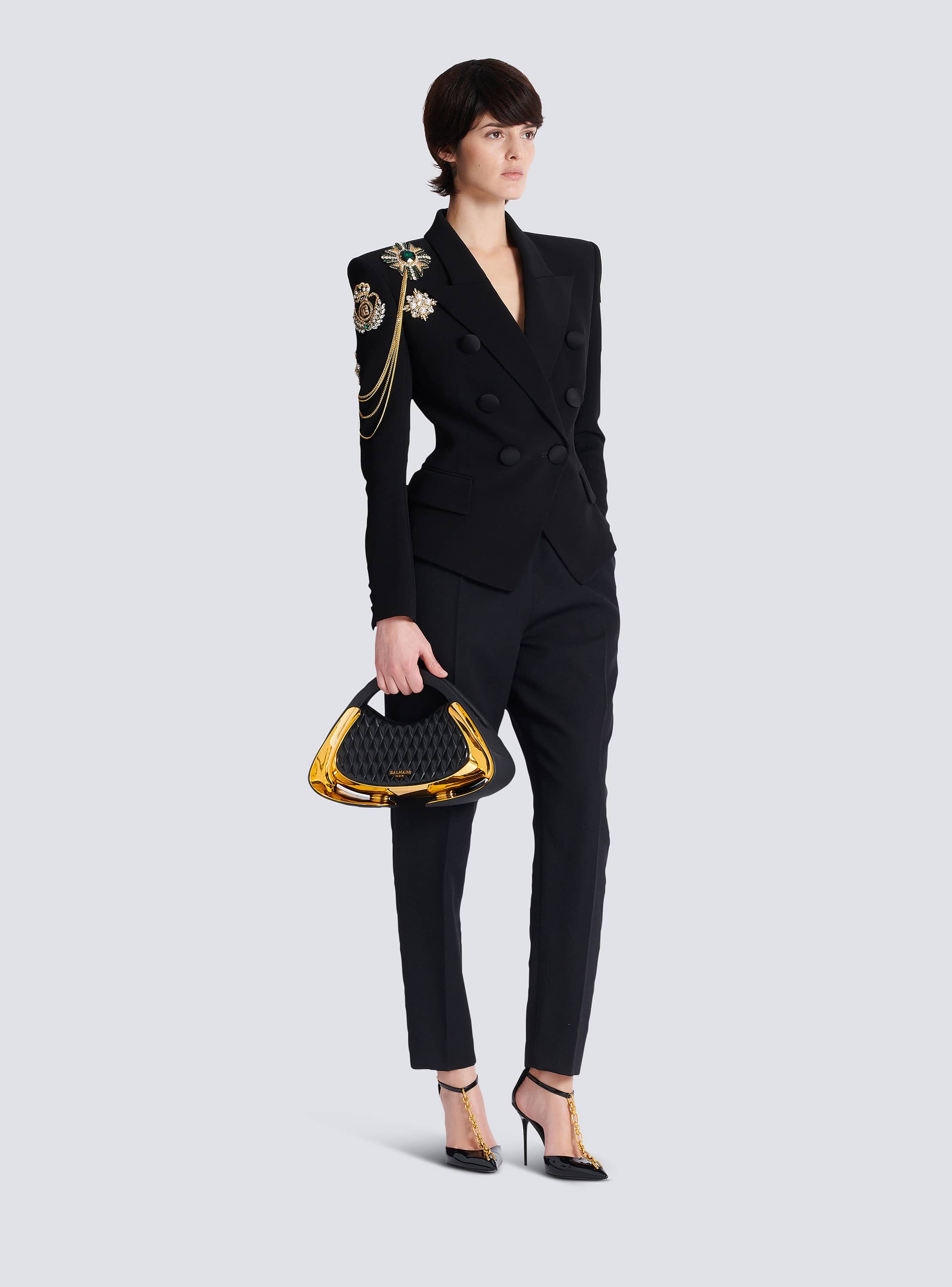 Quilted medium Jolie Madame bag gold - Women | BALMAIN