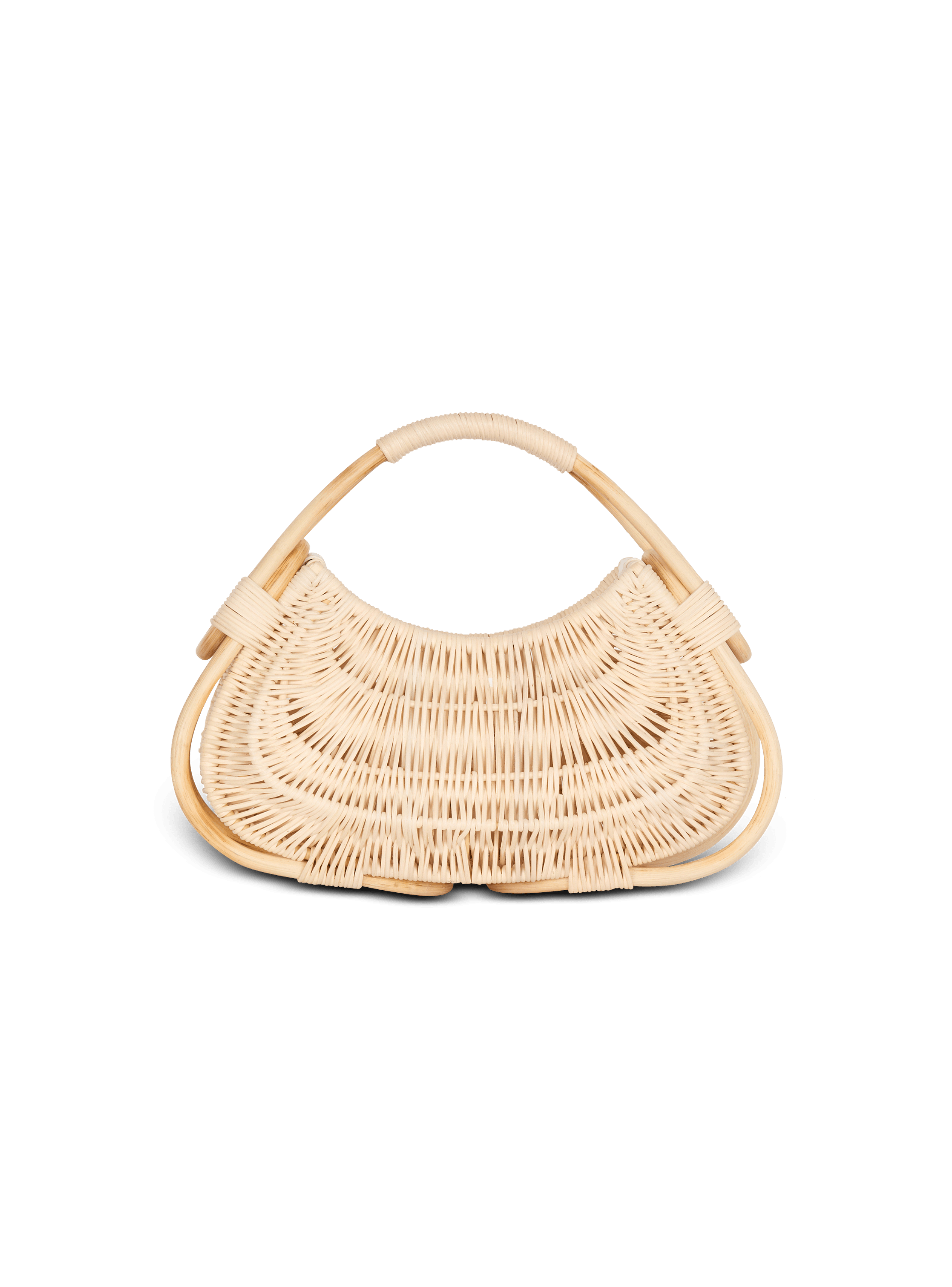 Medium Jolie Madame wicker basket bag beige beige - Women