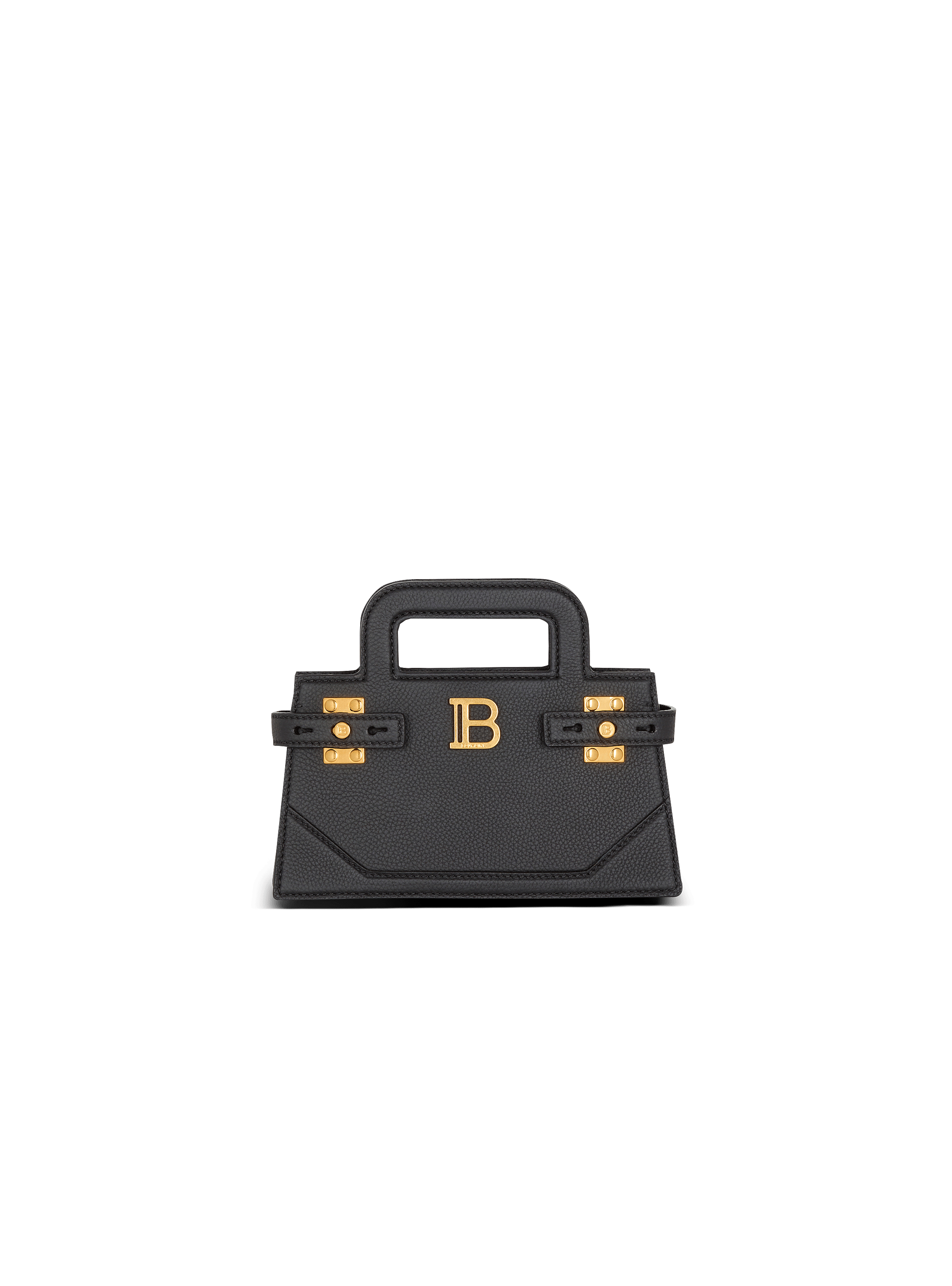 Small B-Buzz Top Handle bag in grained leather