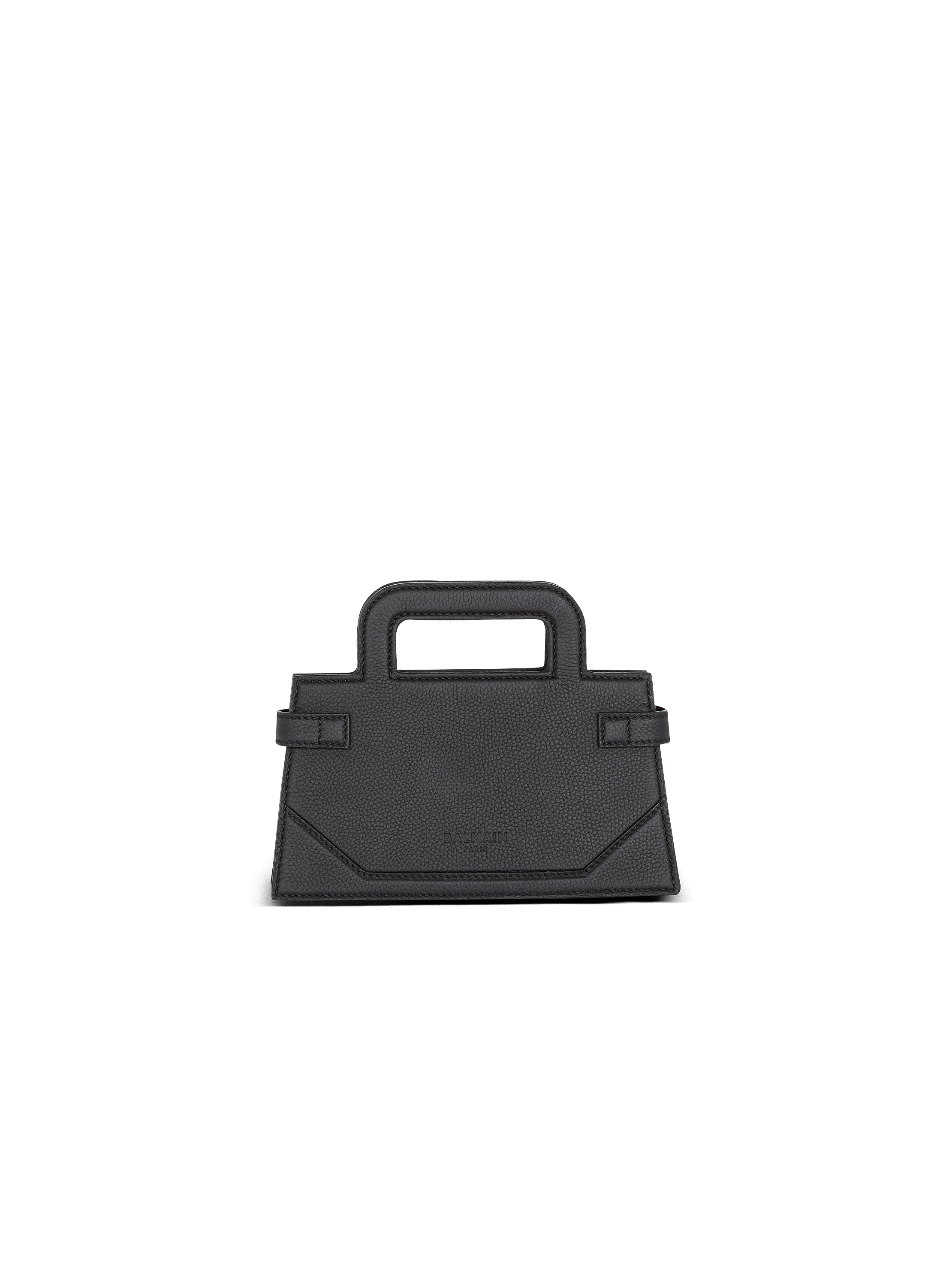 Small B-Buzz Top Handle bag in grained leather black - Women