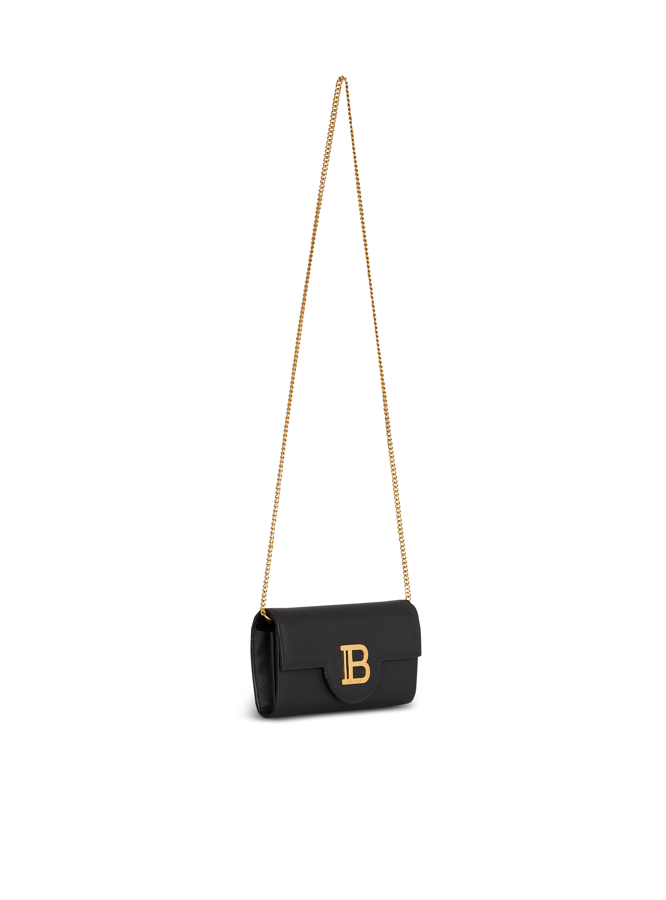 【関税＆送料込み】Balmain \"B-Buzz\" Wallet On Chain Calfski Balmain B-Buzz Leather Wallet-On-Chain | Saks Fifth Avenue