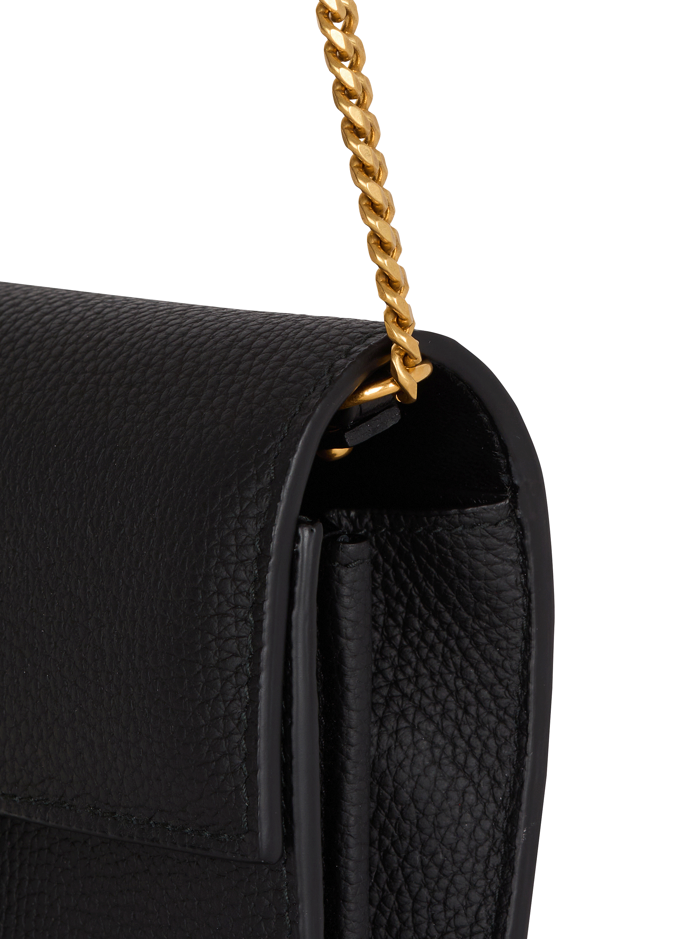 ショルダーバッグ・ポシェット Balmain B-Buzz Wallet On Chain - Leather - Black B-Buzz Wallet On Chain in grained leather - Women | BALMAIN