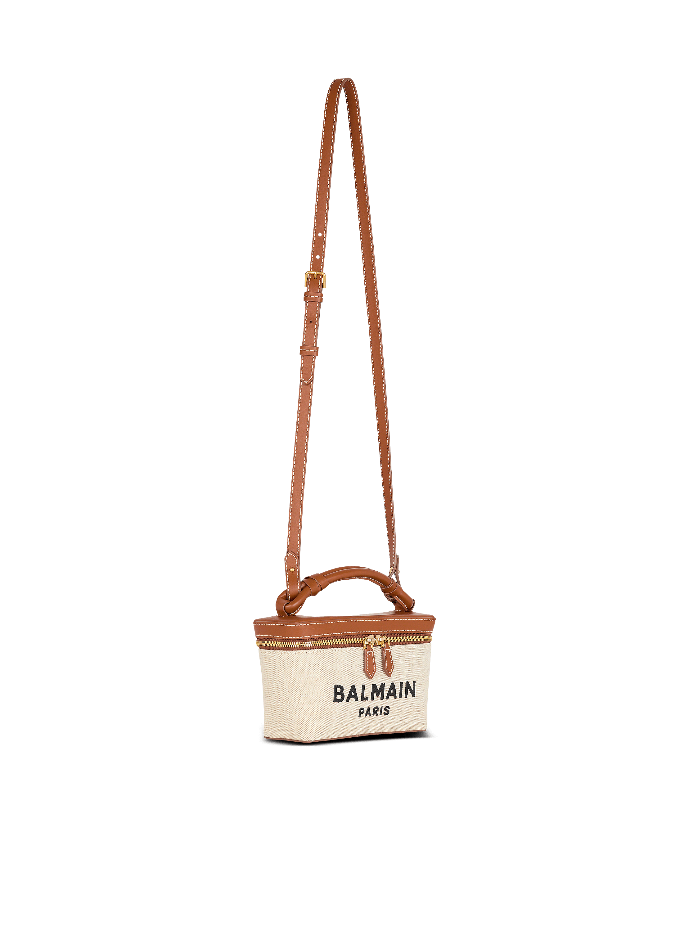 ショルダーバッグ・ポシェット Balmain Vanity Case B-Army In Canvas B-Army Vanity Case in canvas and leather - Women | BALMAIN