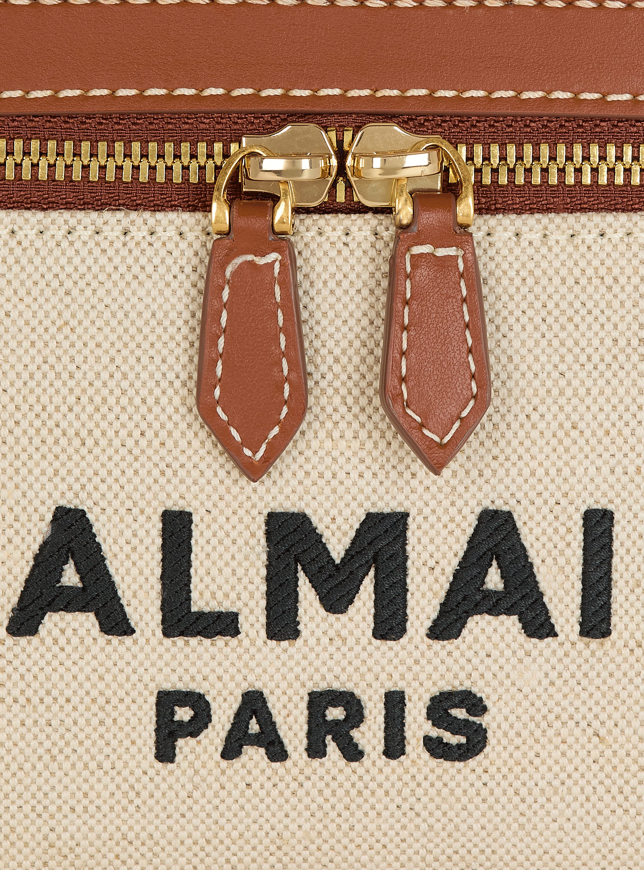 B-Army Vanity Case in canvas and leather - Women | BALMAIN