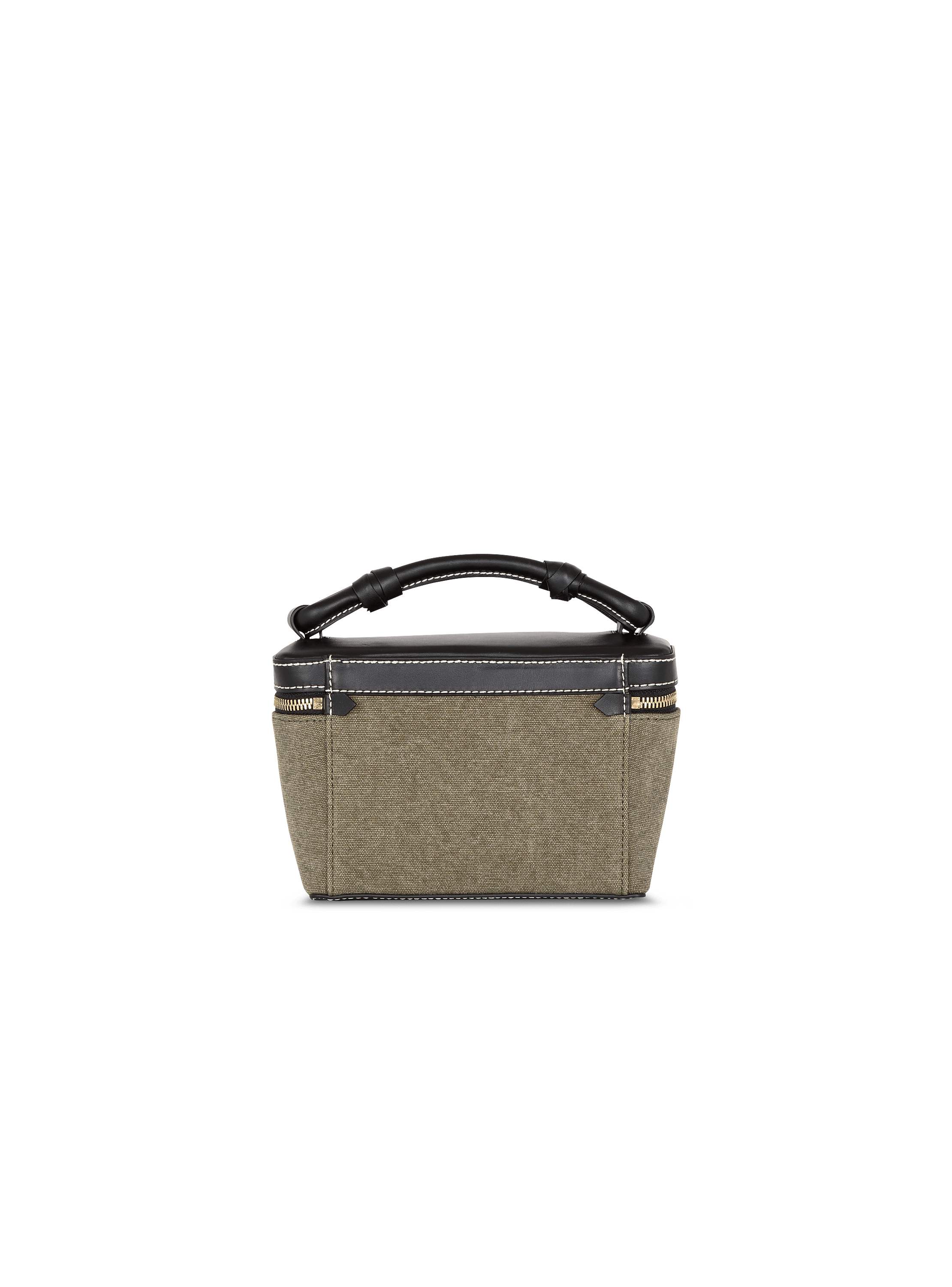 【関税＆送料込み】Balmain B-Army Canvas Vanity Case B-Army Vanity Case in canvas and leather - Women | BALMAIN