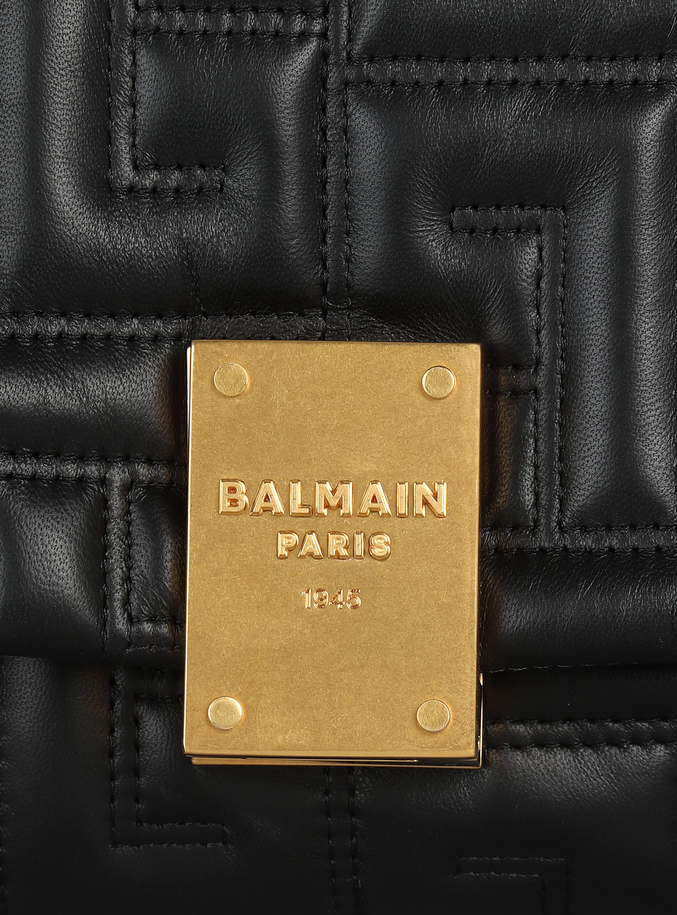 BALMAIN 1945 ソフト スモール ショルダーバッグ 1945 Soft small bag in quilted leather black - Women | BALMAIN