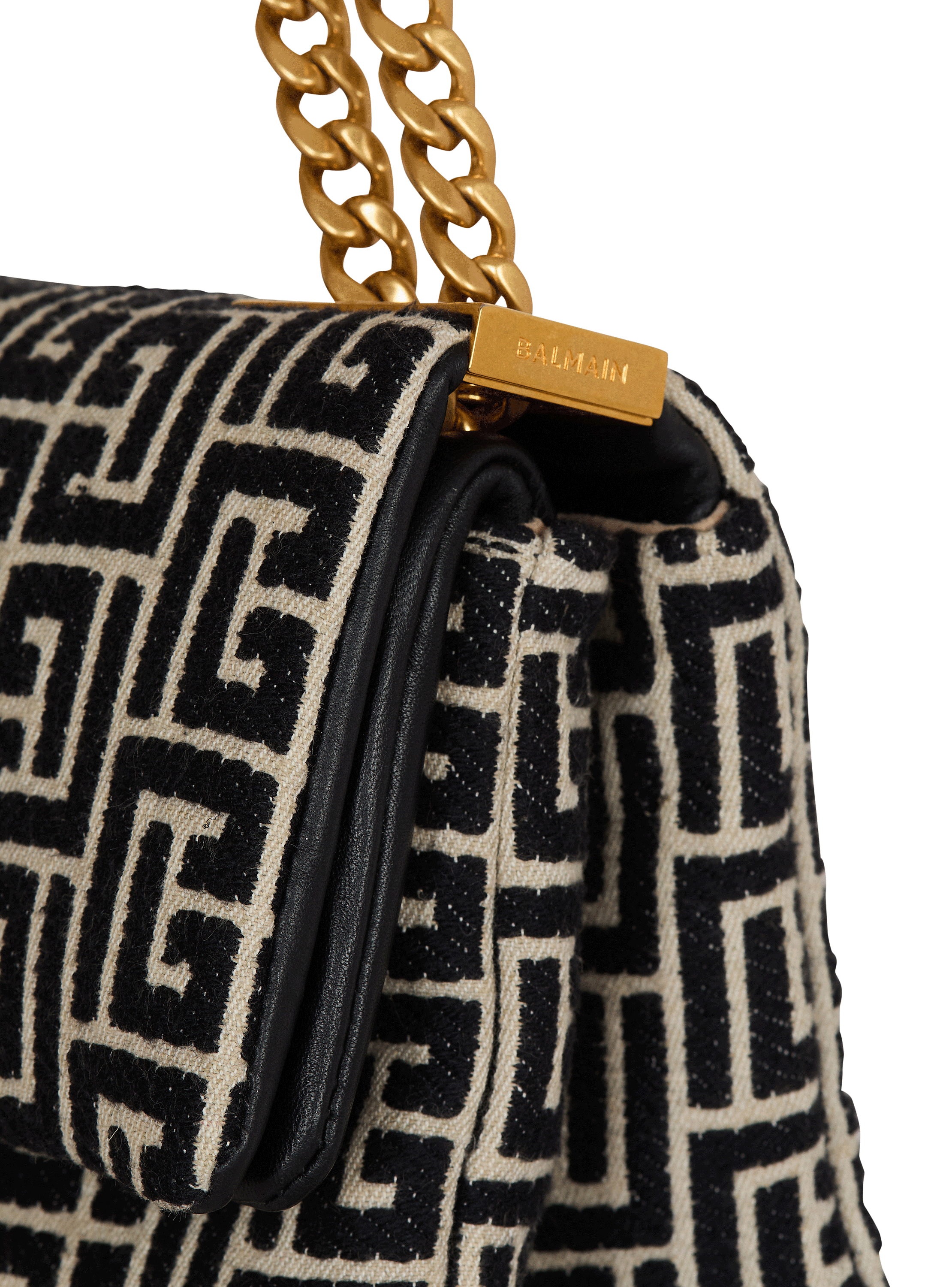 1945 Soft Small monogrammed canvas bag - Women | BALMAIN