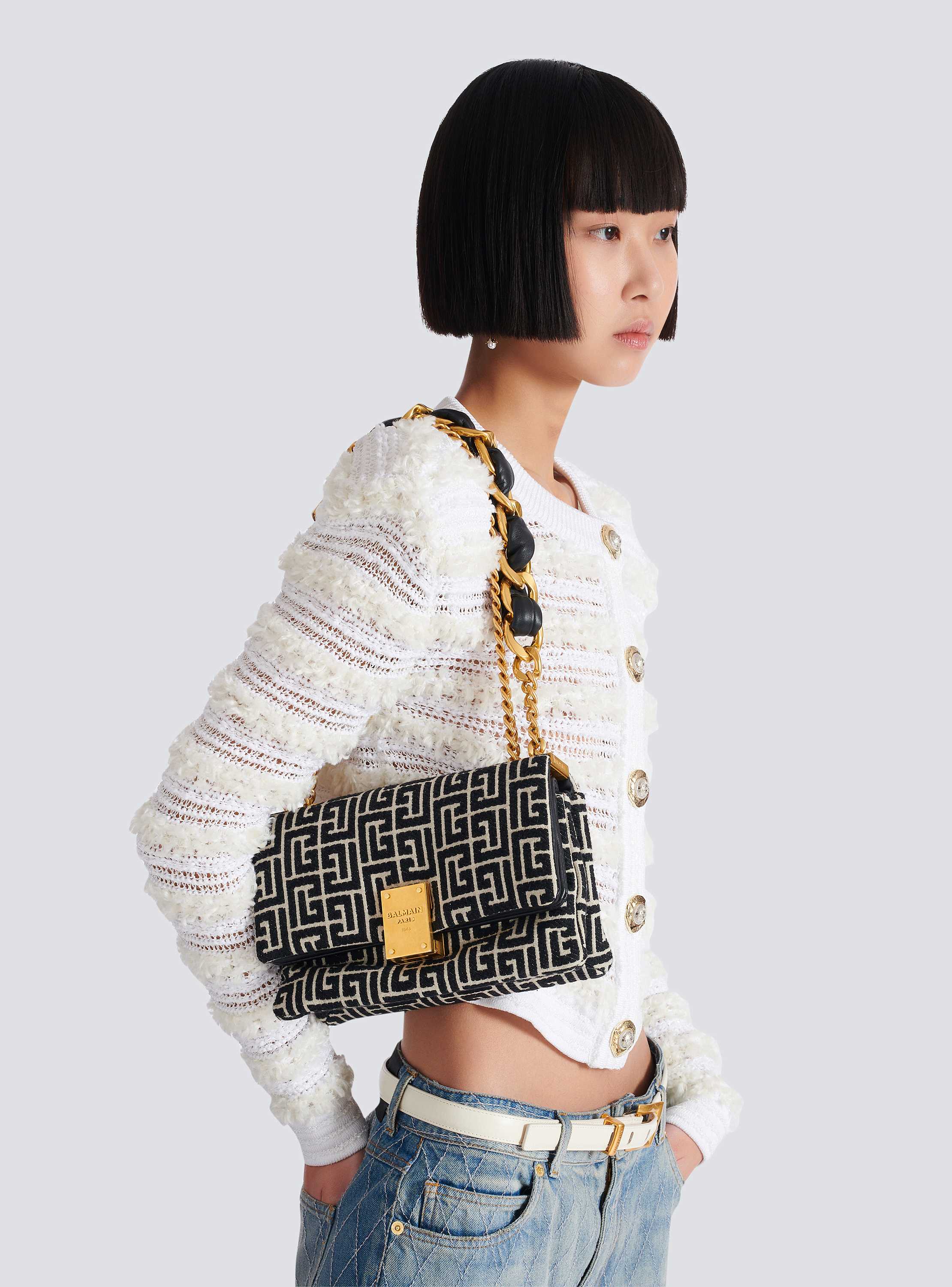 1945 Soft Small monogrammed canvas bag - Women | BALMAIN