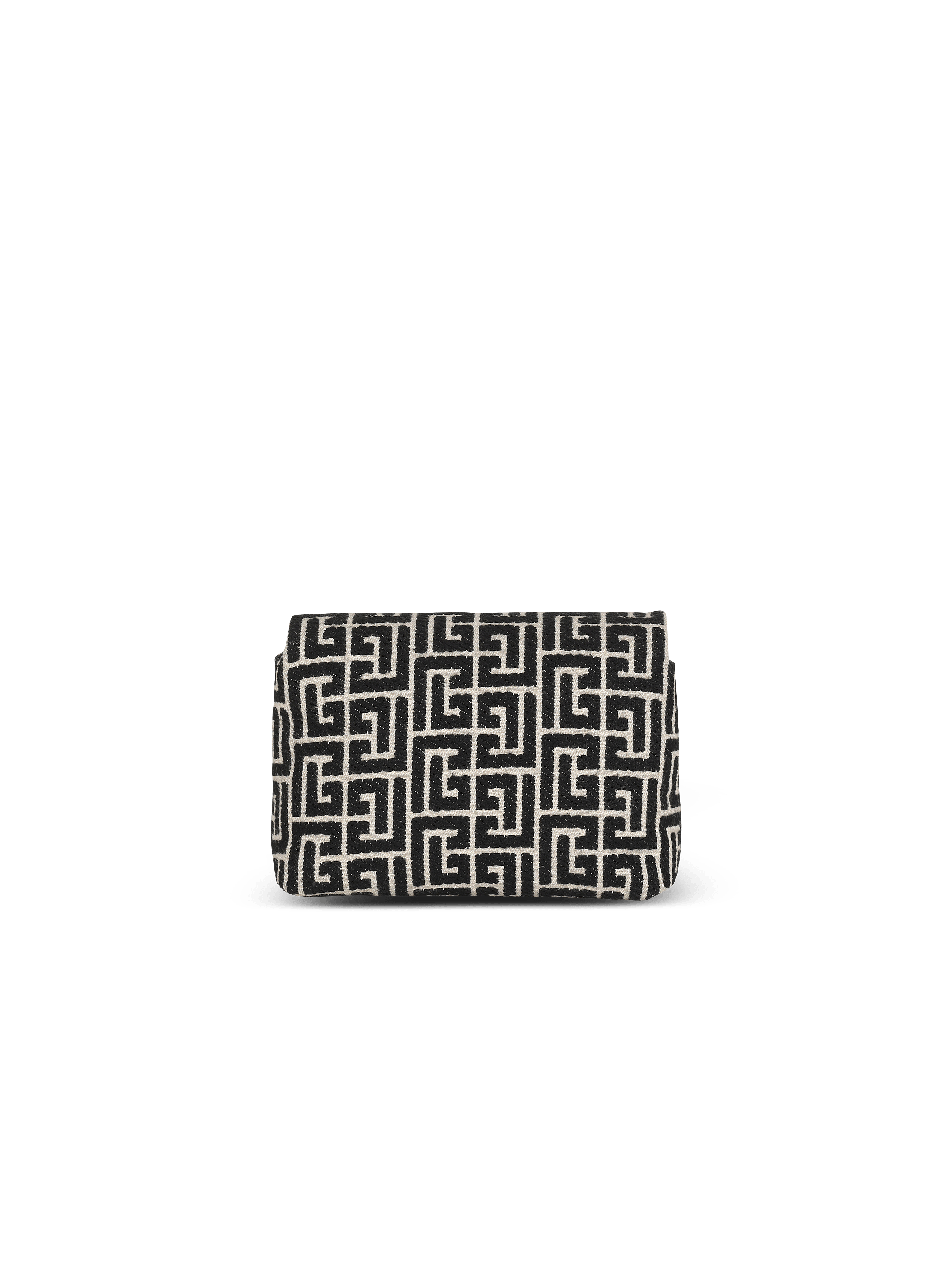 【関税込み】Balmain ブラック＆グレー ミニ 1945 バッグ 1945 Soft mini bag with jacquard monogram - Women | BALMAIN