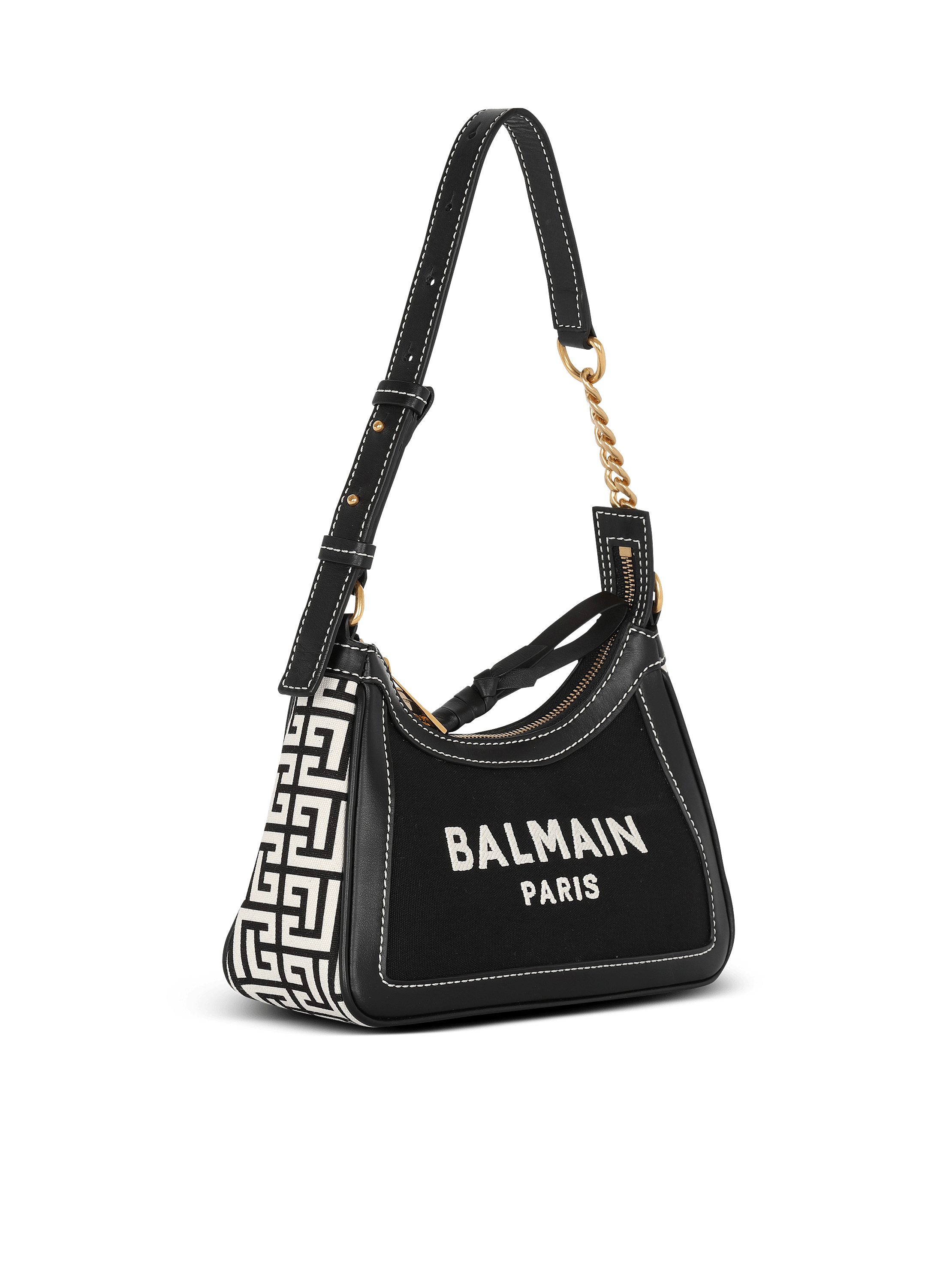 Balmain☆VIP価格 B-Army ショルダーバッグ B-Army handbag in monogrammed canvas and leather - Women