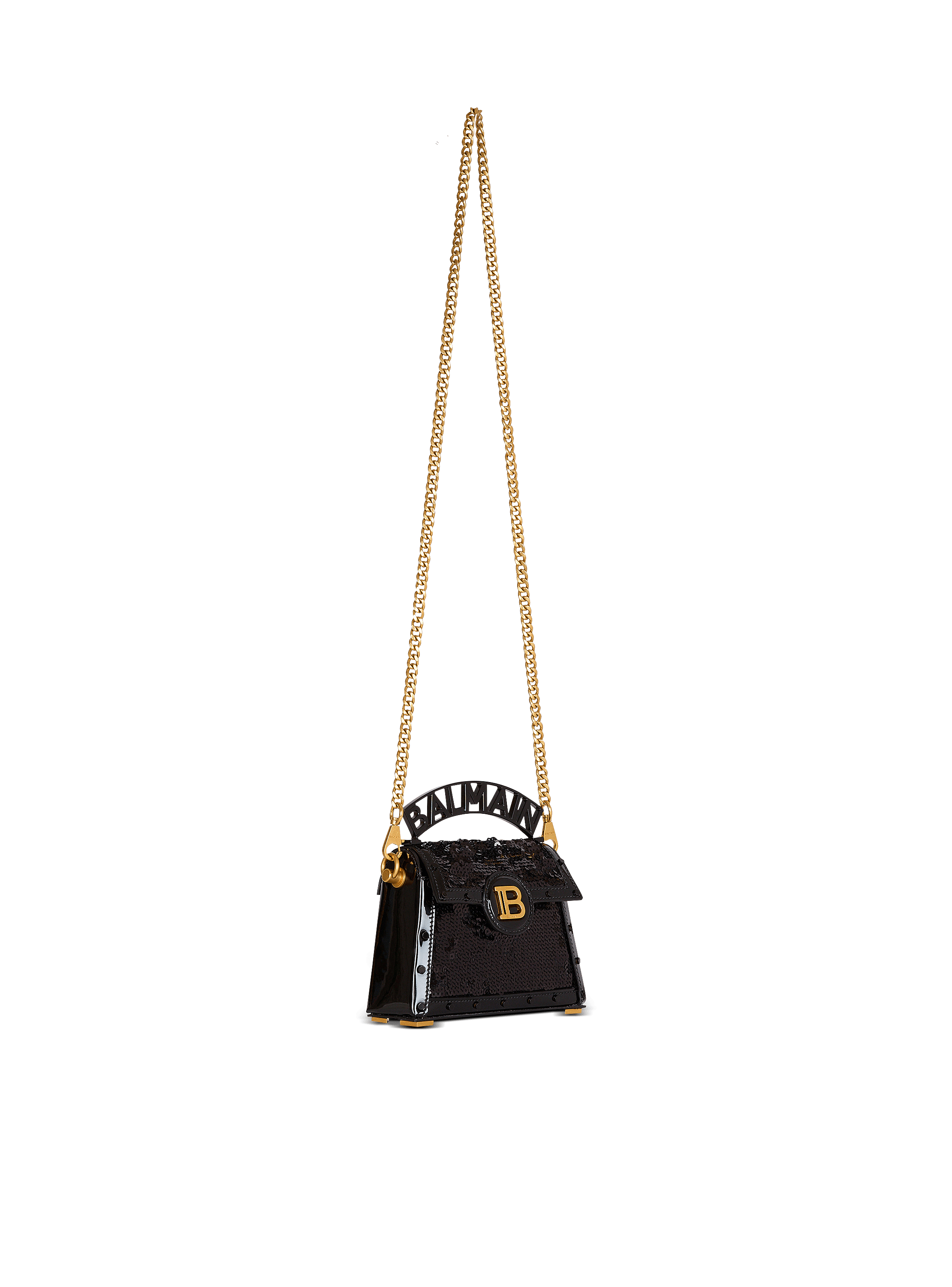 B-Buzz Dynasty Small bag in leather and sequins black