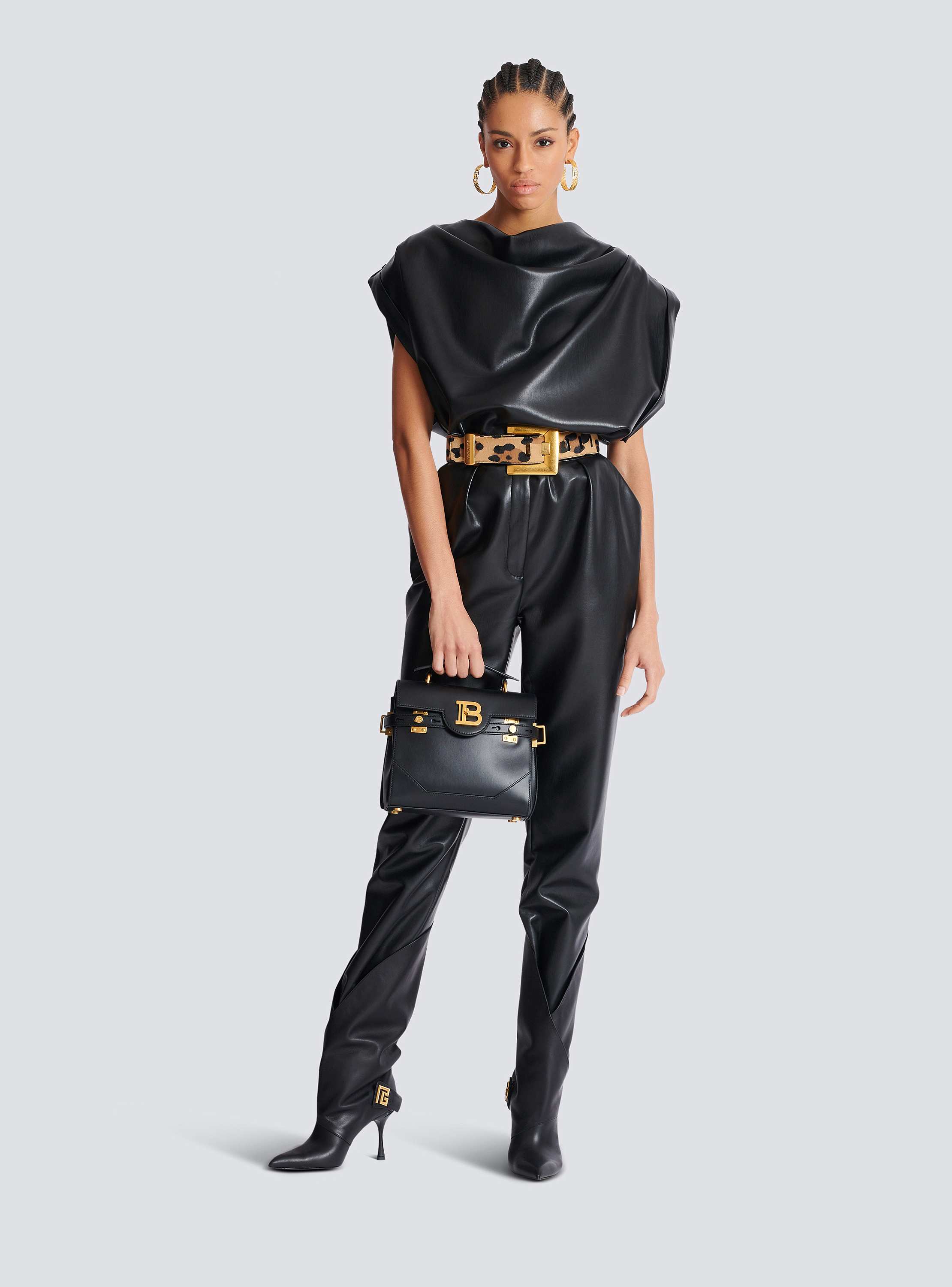 Smooth leather B-Buzz 23 bag - Women | BALMAIN