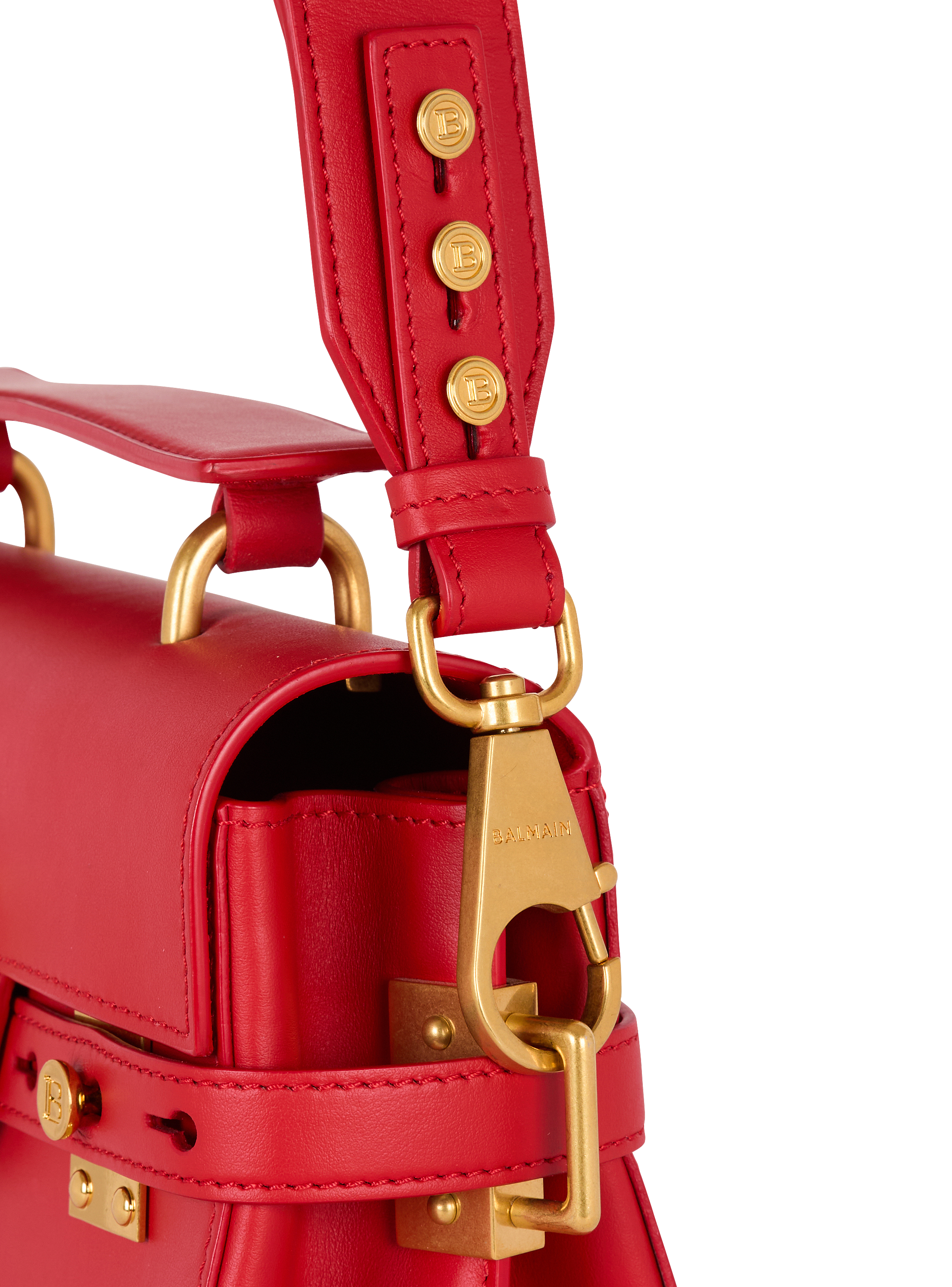 【送料&関税込】Balmain B-buzz Hobo Leather Shoulder Bag Red JTV-1CH23A-1-small.jpg