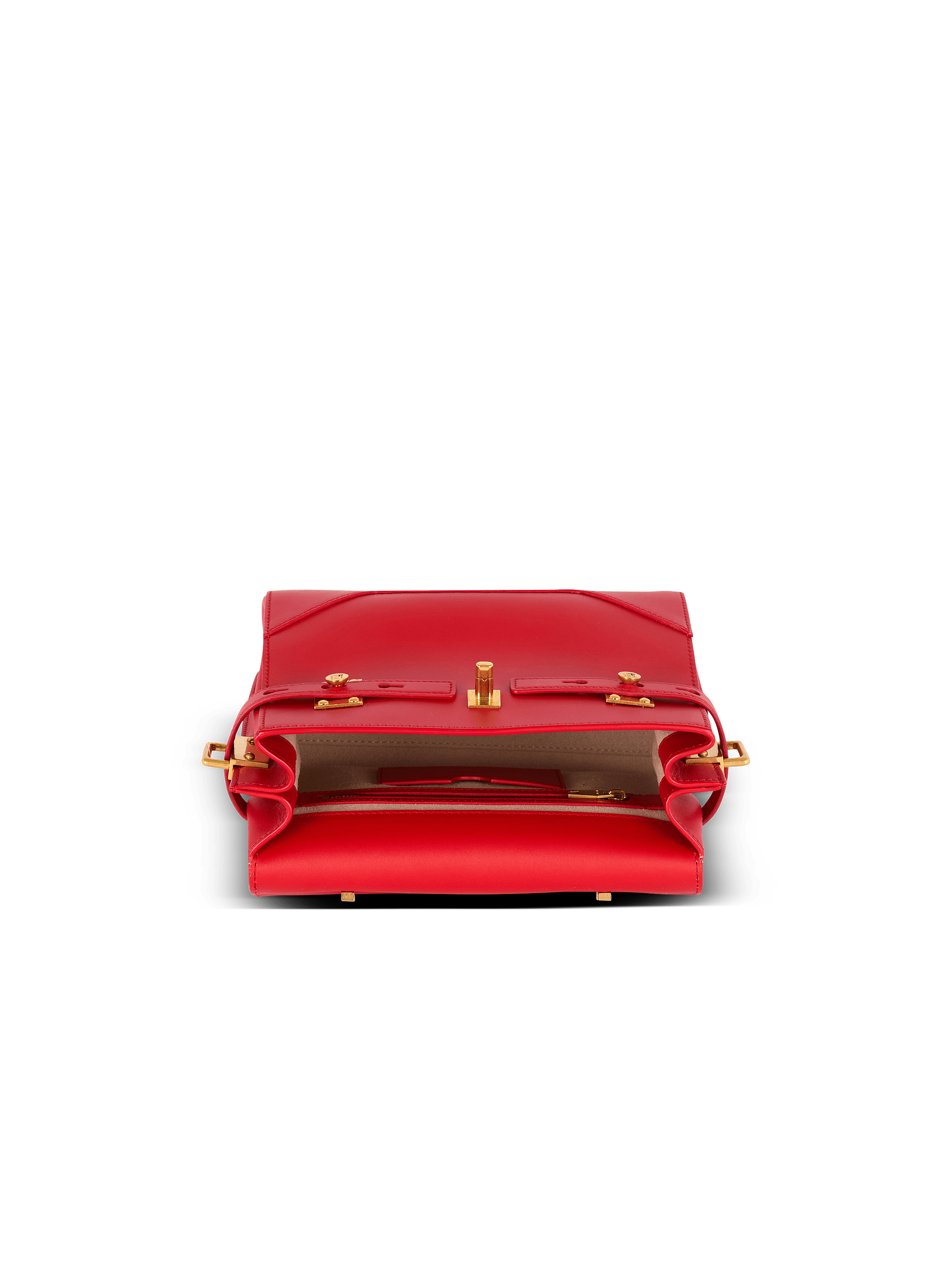 Smooth leather B-Buzz 23 bag red - Women | BALMAIN