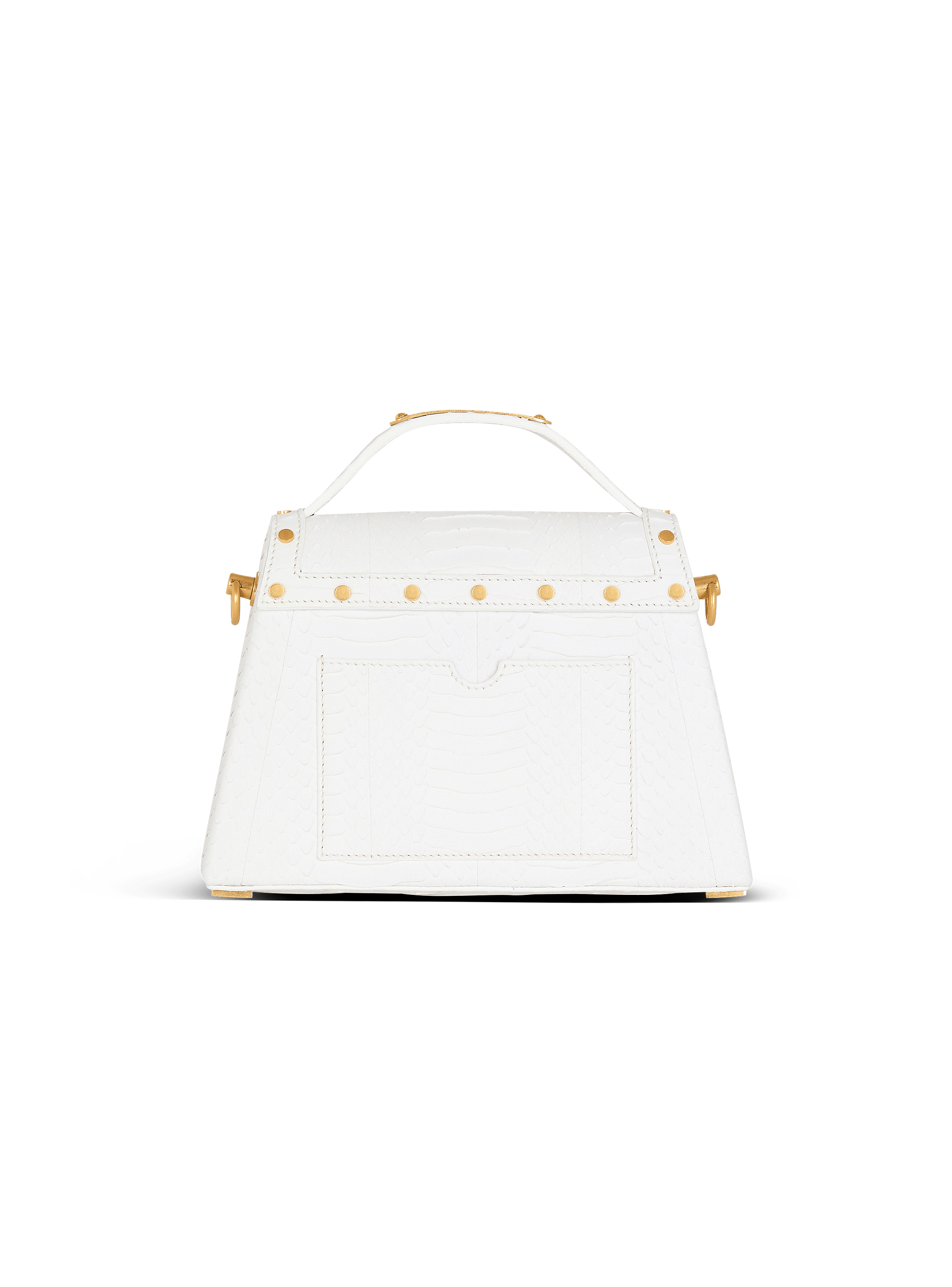 B-Buzz Dynasty bag in snakeskin leather white - Women | BALMAIN B-Buzz Dynasty bag in snakeskin leather white - Women | BALMAIN