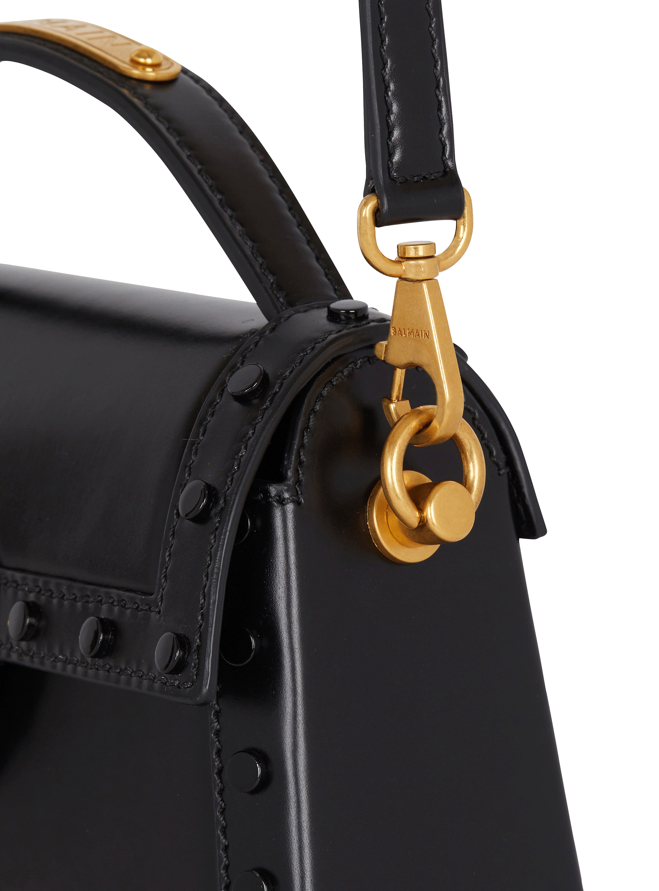 Box Leather B-Buzz Dynasty bag black - Women | BALMAIN