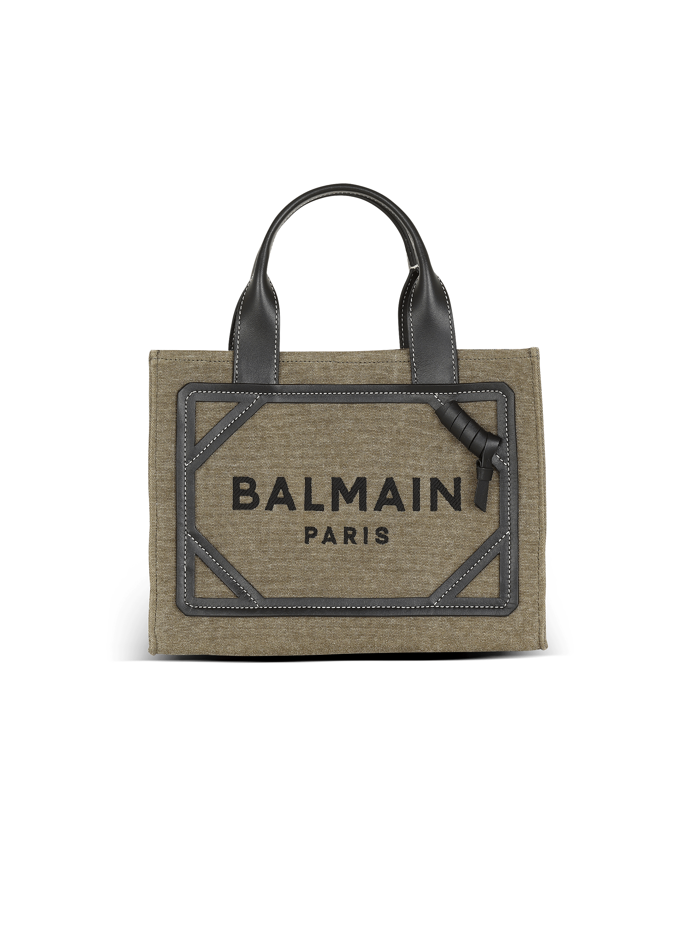 B-Army small tote bag in canvas and leather