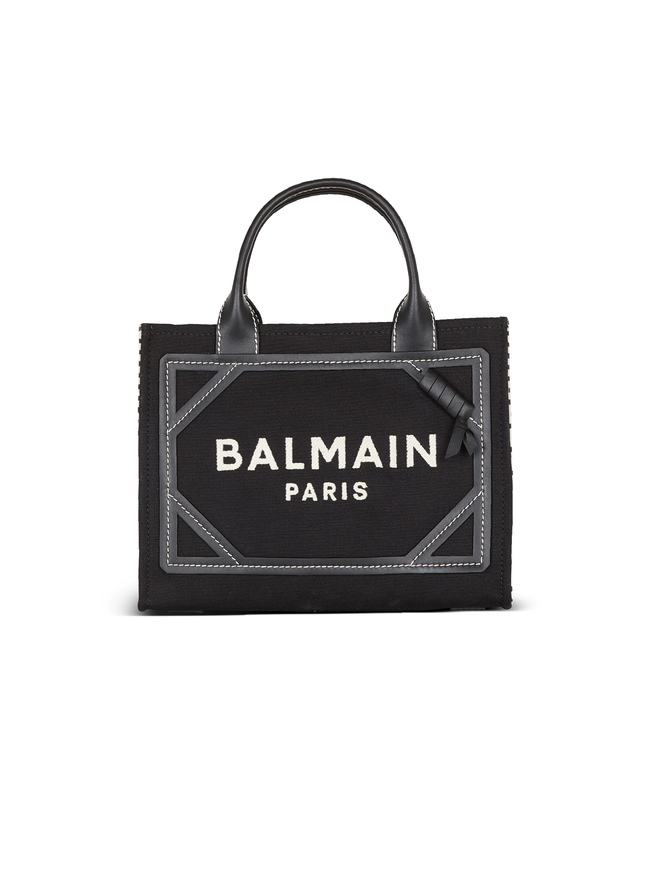 B-Army tote bag in monogrammed canvas and leather