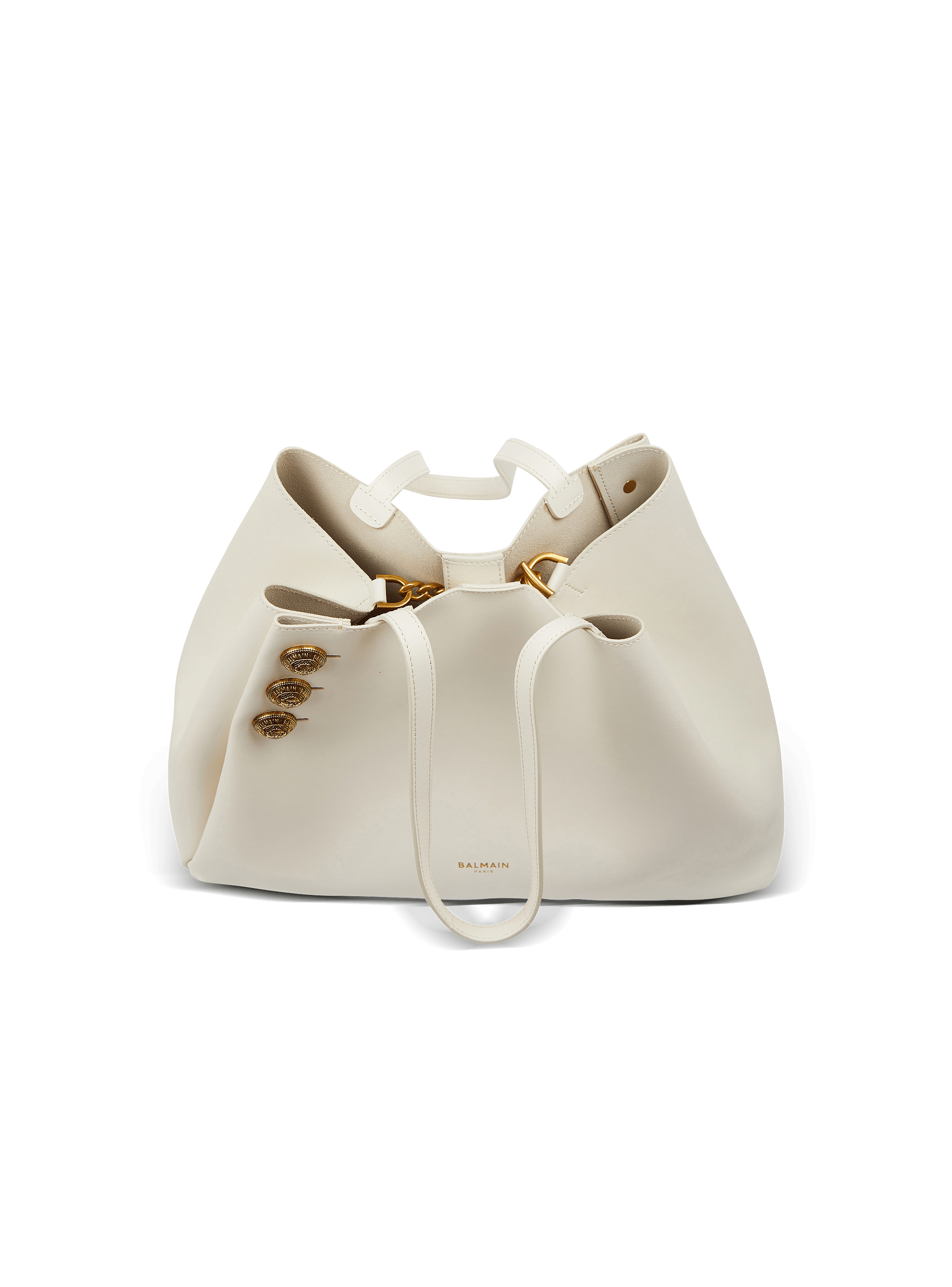 トートバッグ BALMAIN FW25 'Embleme' shopping bag (DN1FE836LGSR 0PA) Balmain Embleme Leather Shopping Bag | Saks Fifth Avenue