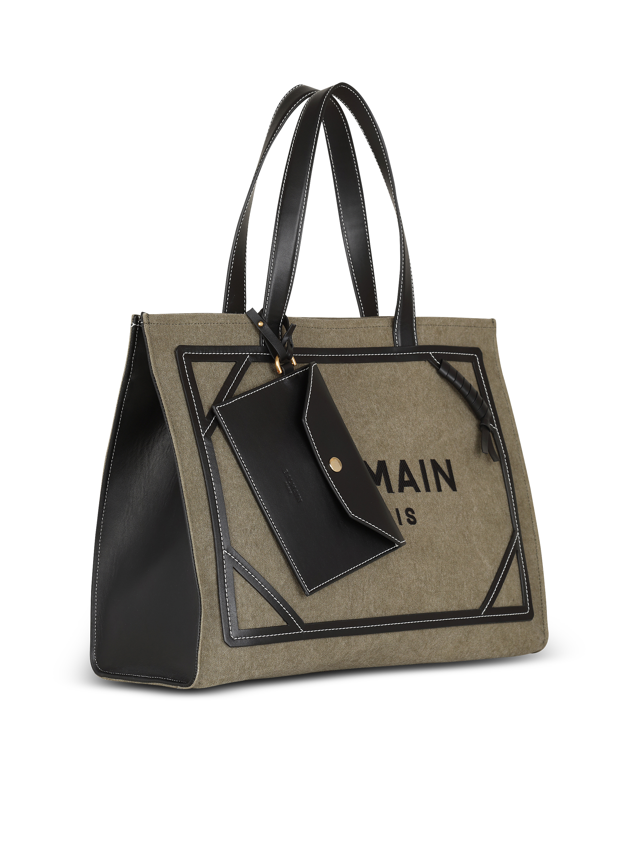 夏セール開催中 MAX80%OFF！ B-Army Women - khaki details leather with bag tote canvas 42 その他