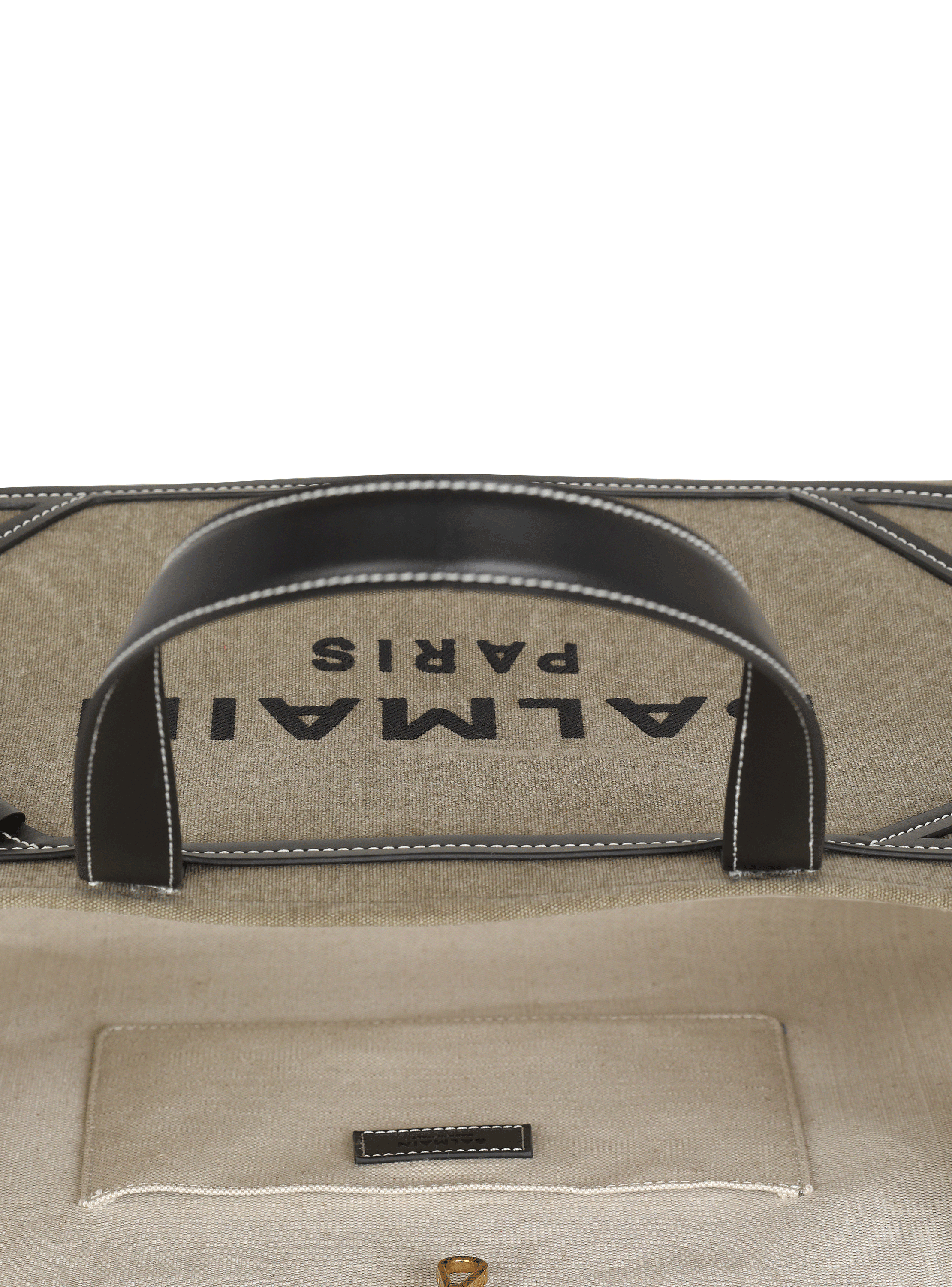 B-Army 42 canvas tote bag with leather details khaki khaki