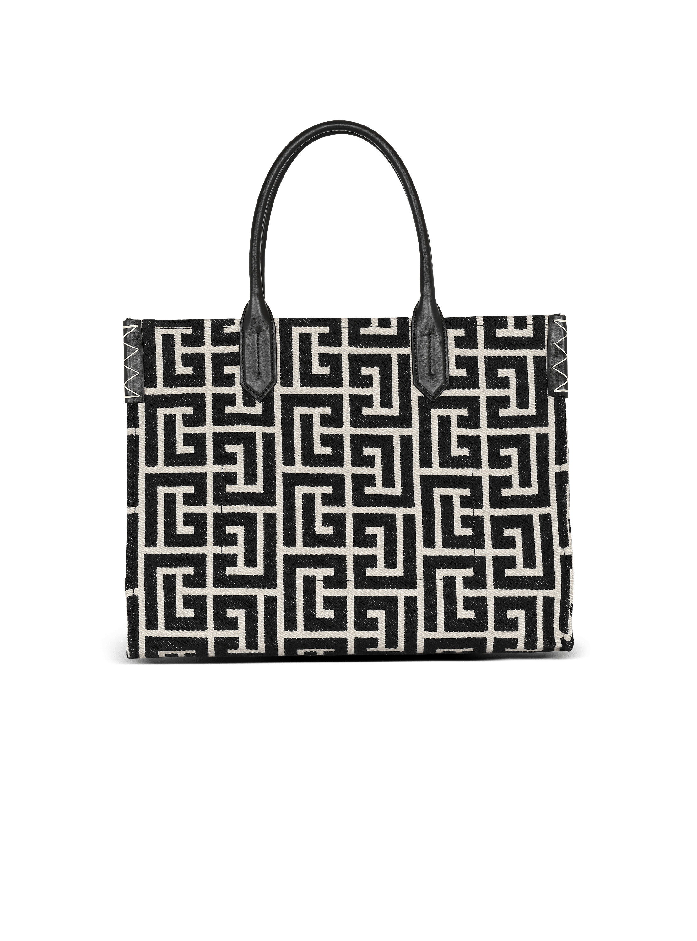 B-Army 42 monogram jacquard and leather Tote bag black