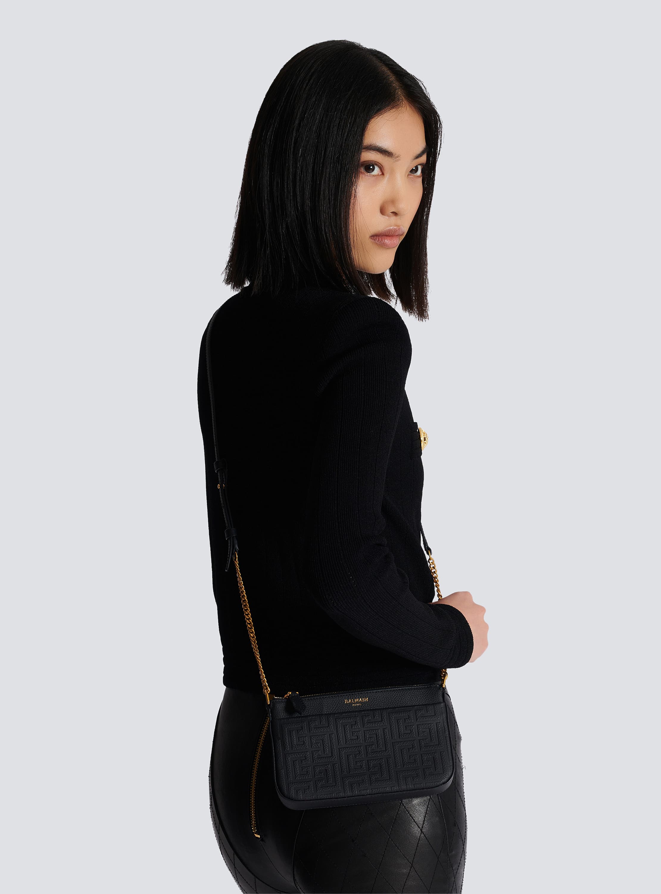 バッグ・カバンその他 BALMAIN Woman Mini bag Black DN1ON197LAVE 0PA 1945 Soft quilted leather mini bag black black - Women | BALMAIN
