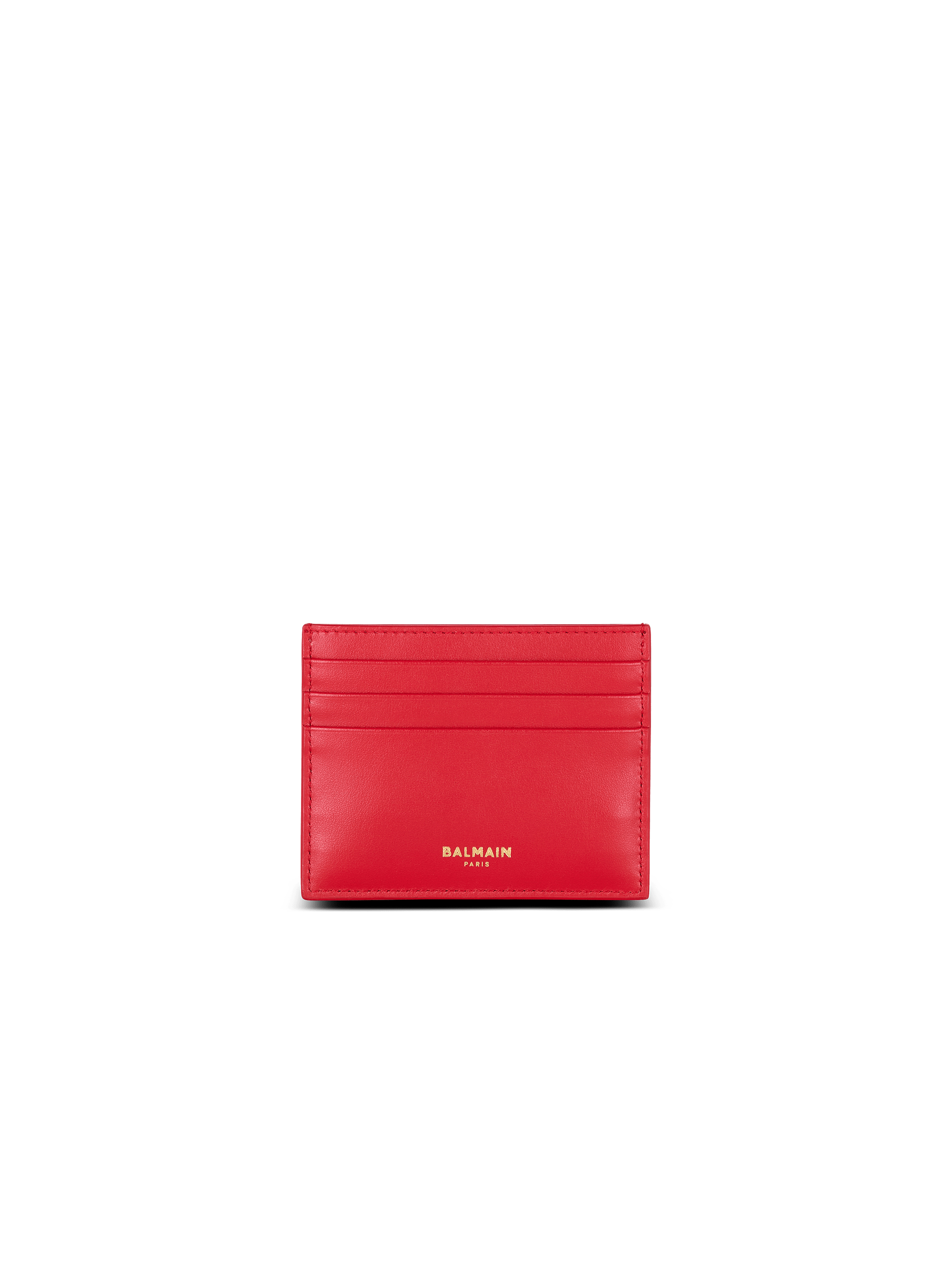 BALMAIN Bハストライフォルト財布 EN1NK239LAVE 3BZ Balmain B-Buzz Wallet - Red - Women | DN1ON197LAVE3BZ