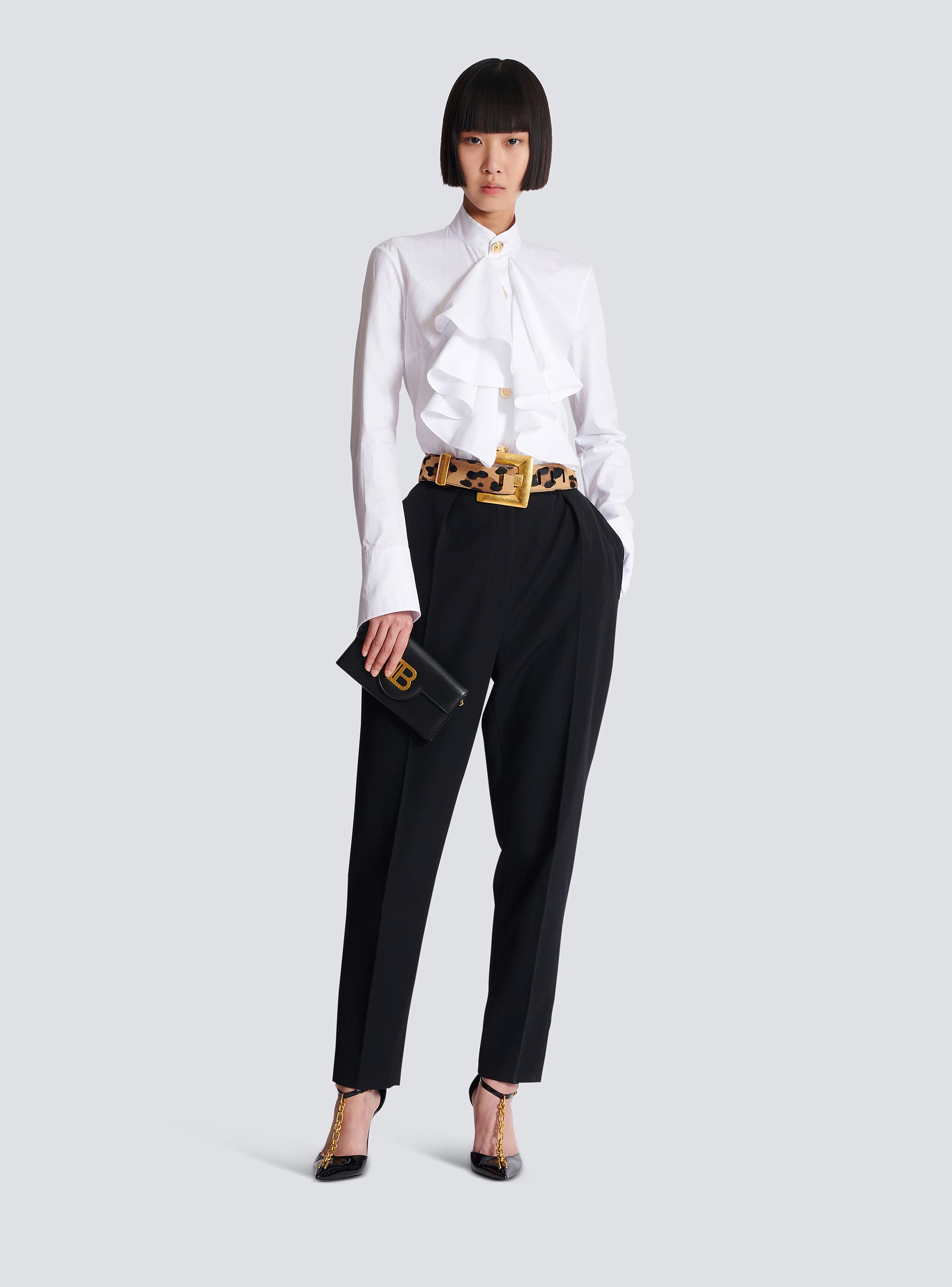長財布 BALMAIN SS25 'B-Buzz' wallet (DN1ON197LAVE 3BZ) B-Buzz leather wallet - Women | BALMAIN