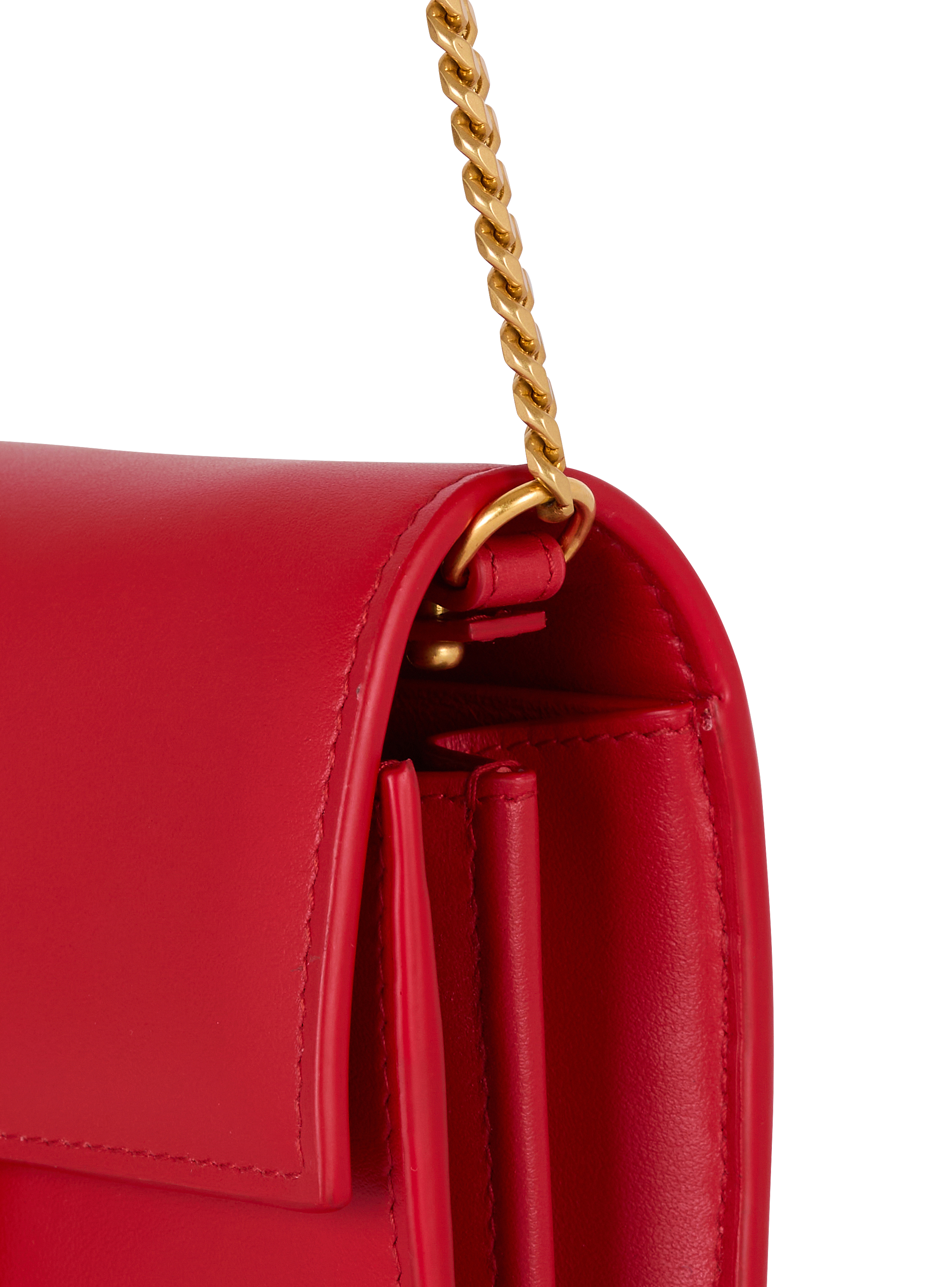 【送料&関税込】Balmain B-buzz Red Leather Handbag Balmain B-Buzz Red Leather Handbag