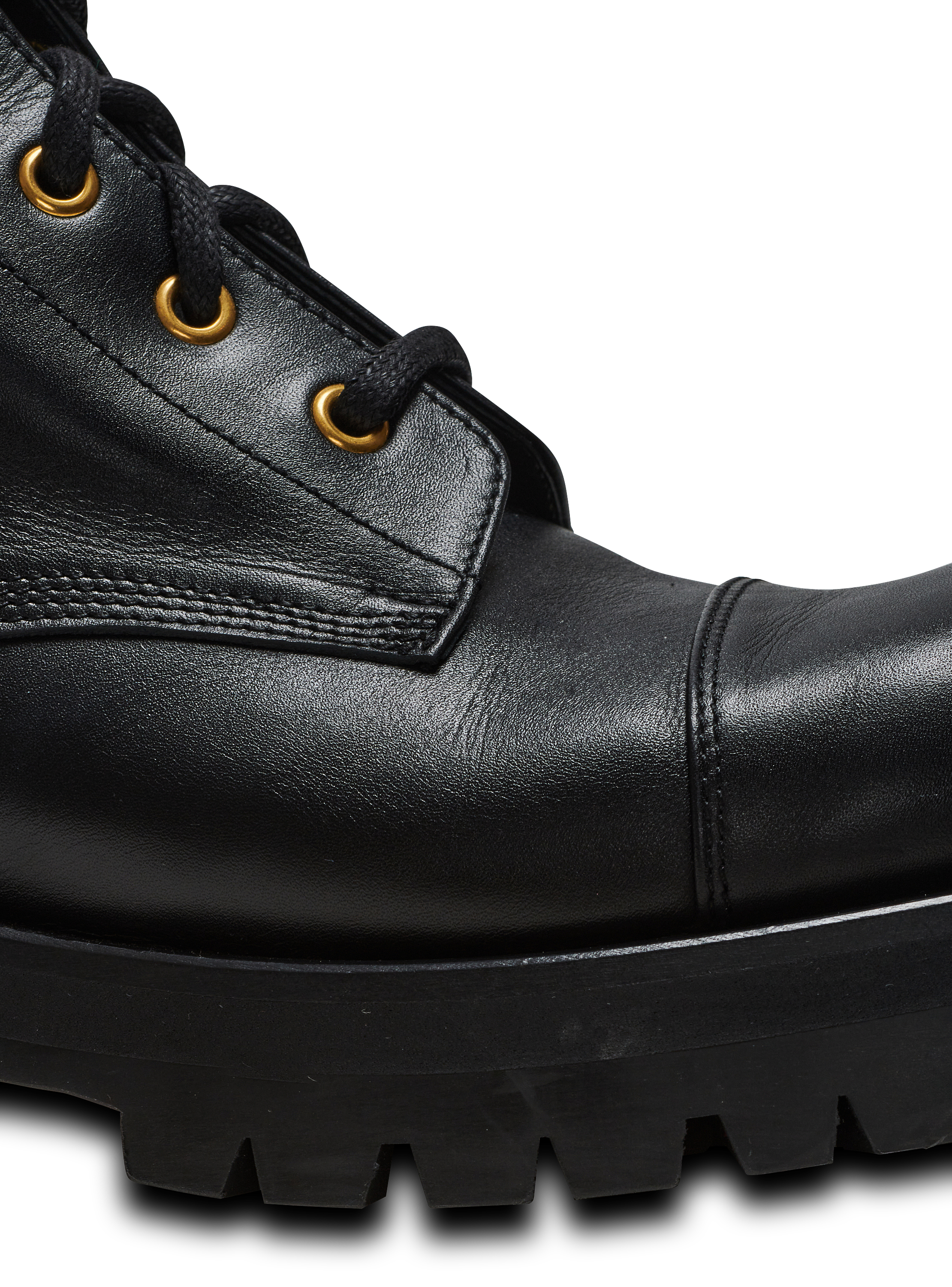 Charlie leather ranger boots black - Women | BALMAIN