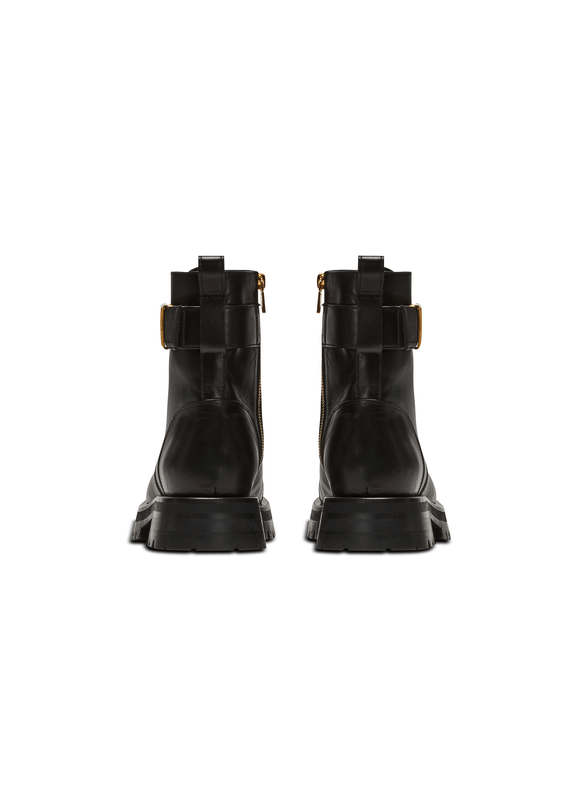 【関税込み】balmain Charlie' ankle boots Charlie leather ranger boots black - Women | BALMAIN