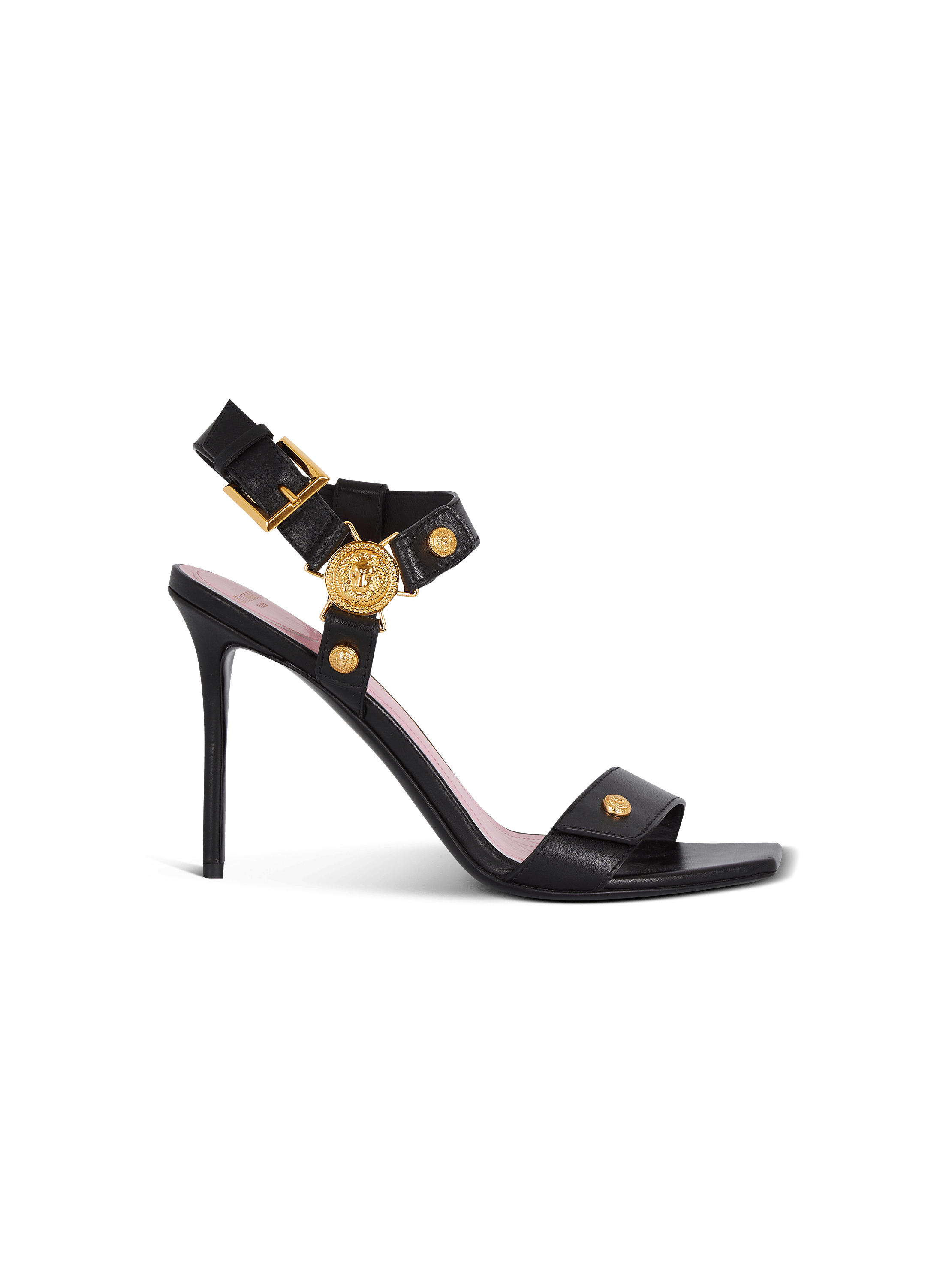 Heeled Eva sandals in calfskin