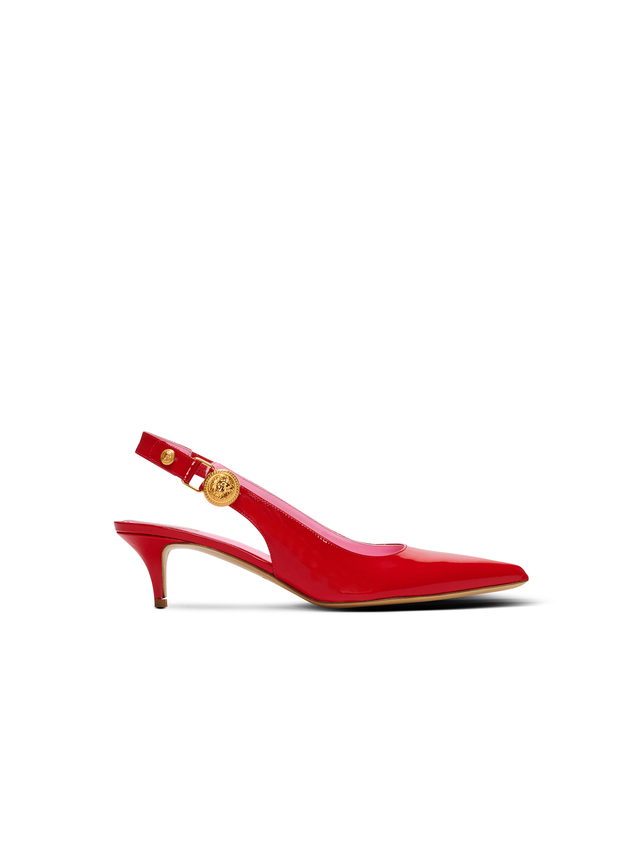 Eva kitten slingbacks in patent leather