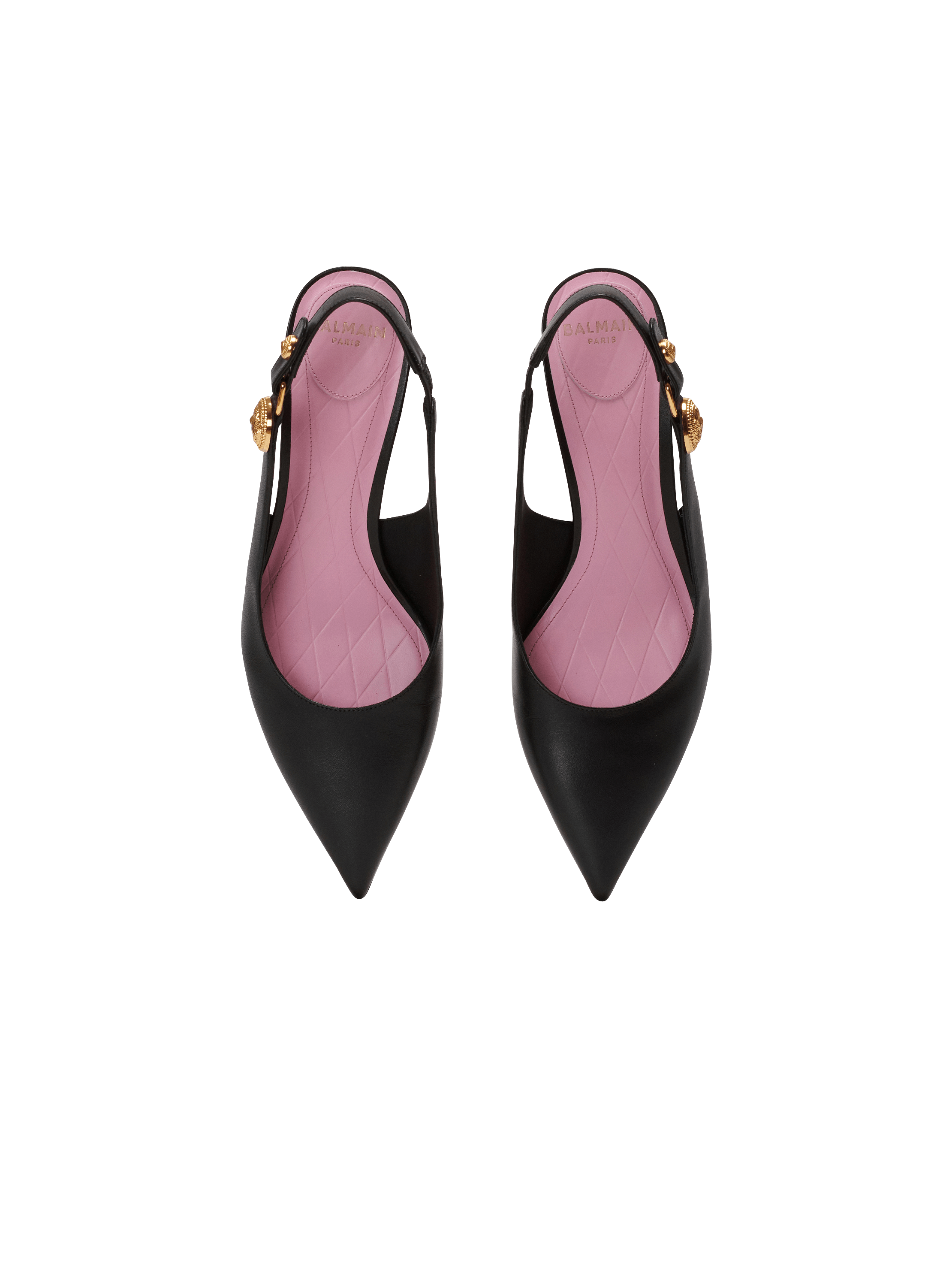 Eva kitten slingbacks in calfskin black - Women | BALMAIN