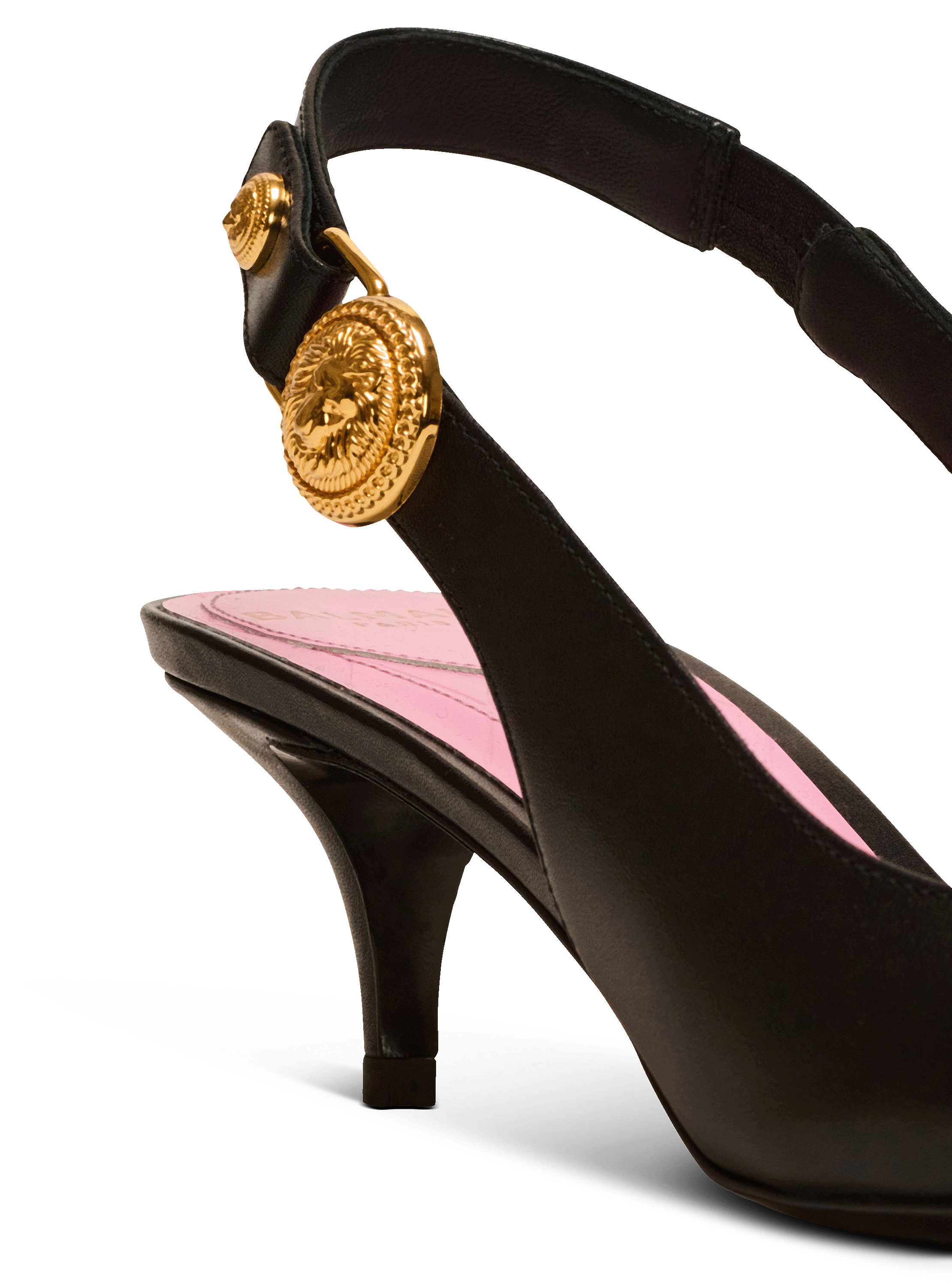 【送料&関税込】Balmain eva Slingback Eva kitten slingbacks in calfskin black - Women | BALMAIN