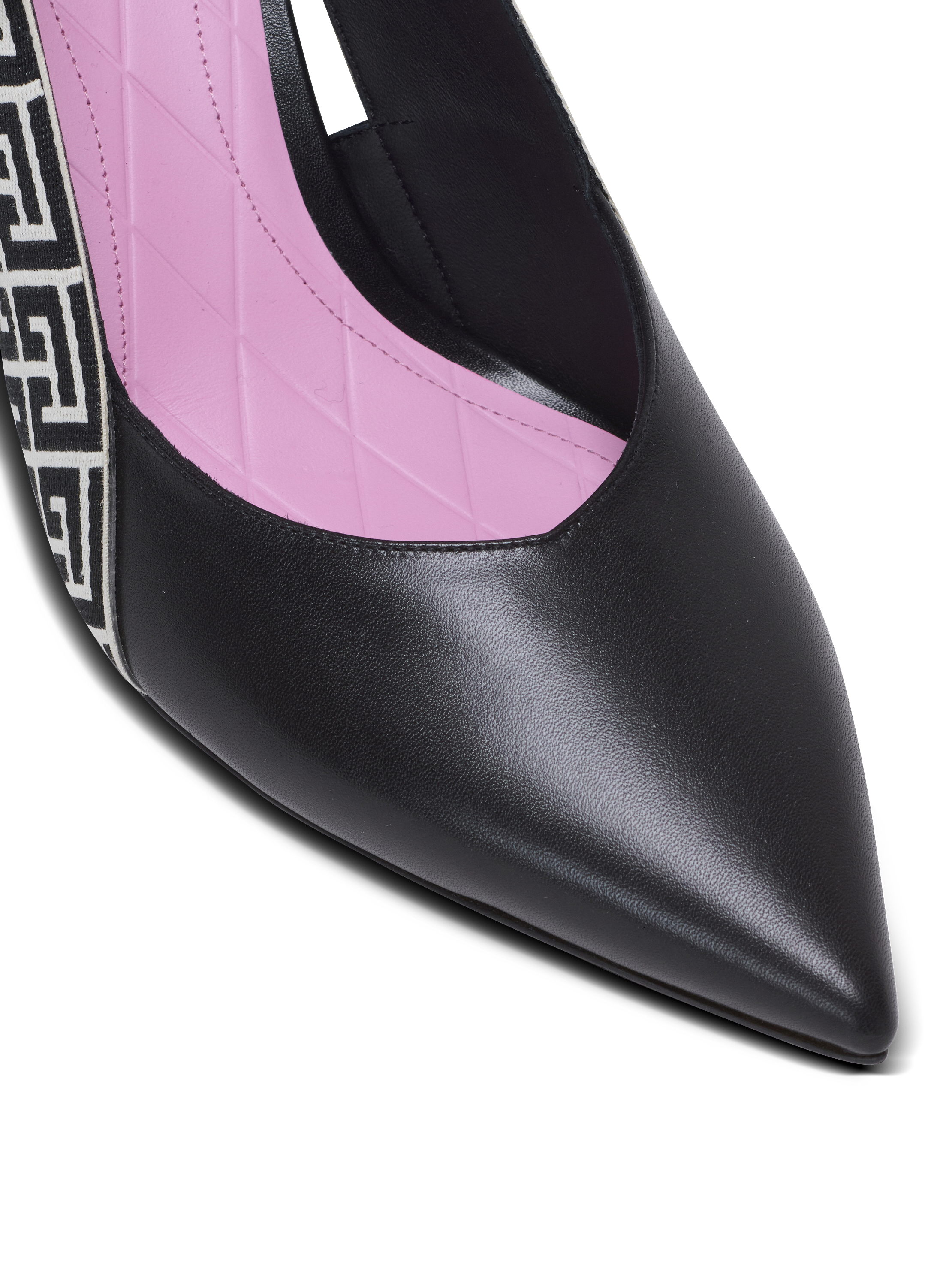 Ruby slingbacks in calfskin and monogrammed - Women | BALMAIN