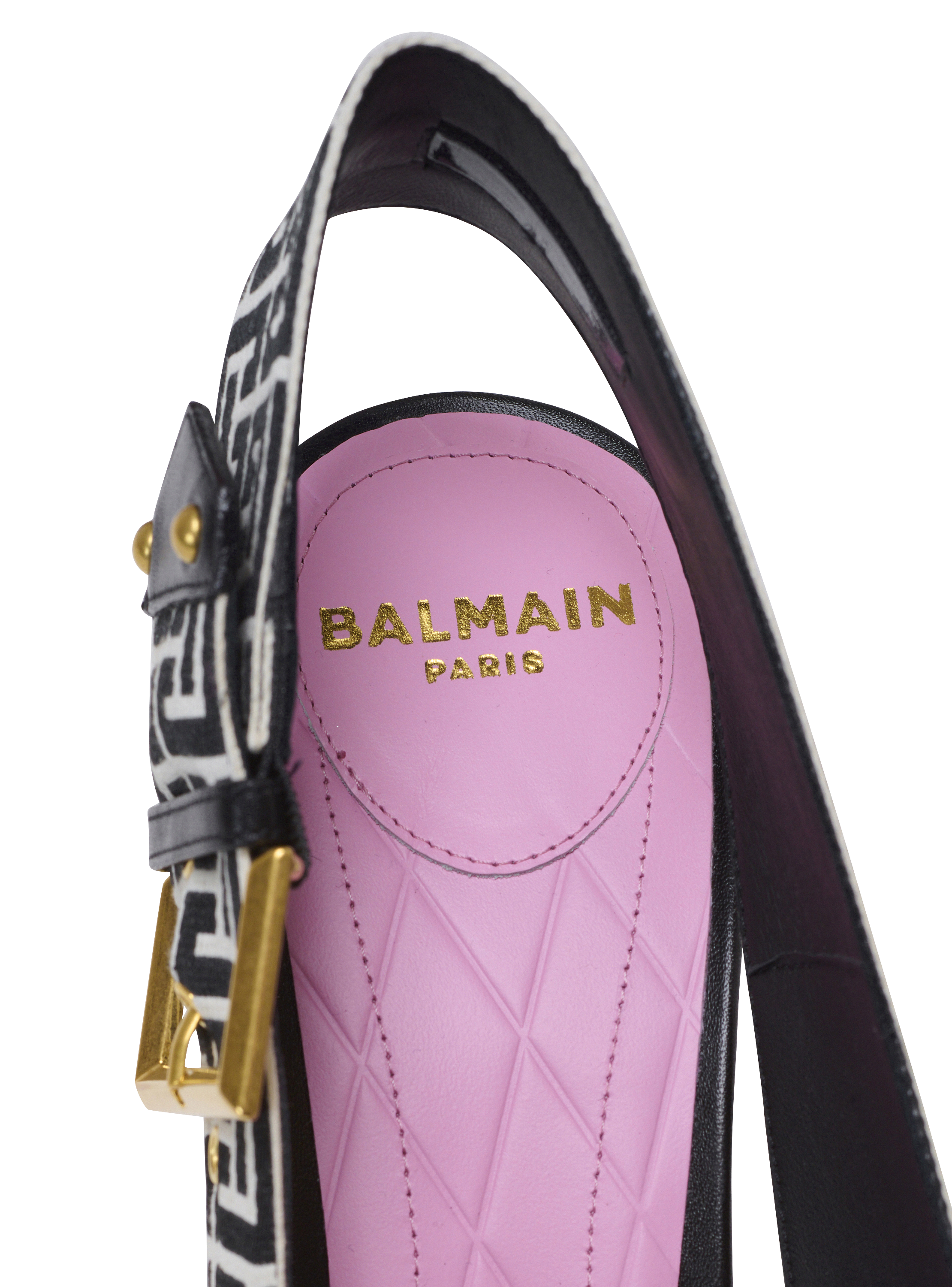 Ruby slingbacks in calfskin and monogrammed - Women | BALMAIN