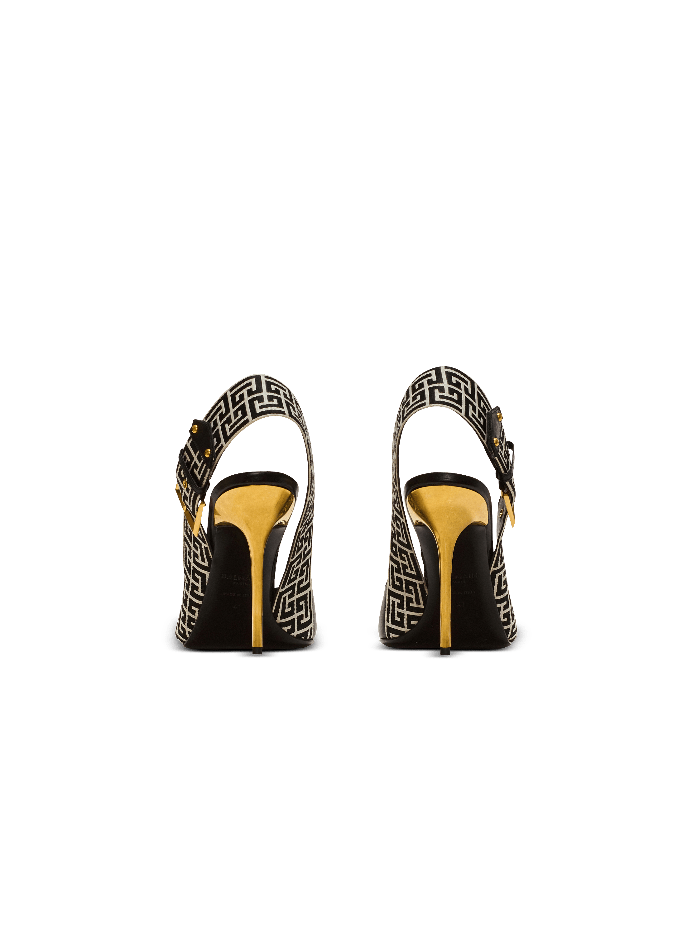 Ruby slingbacks in calfskin and monogrammed - Women | BALMAIN