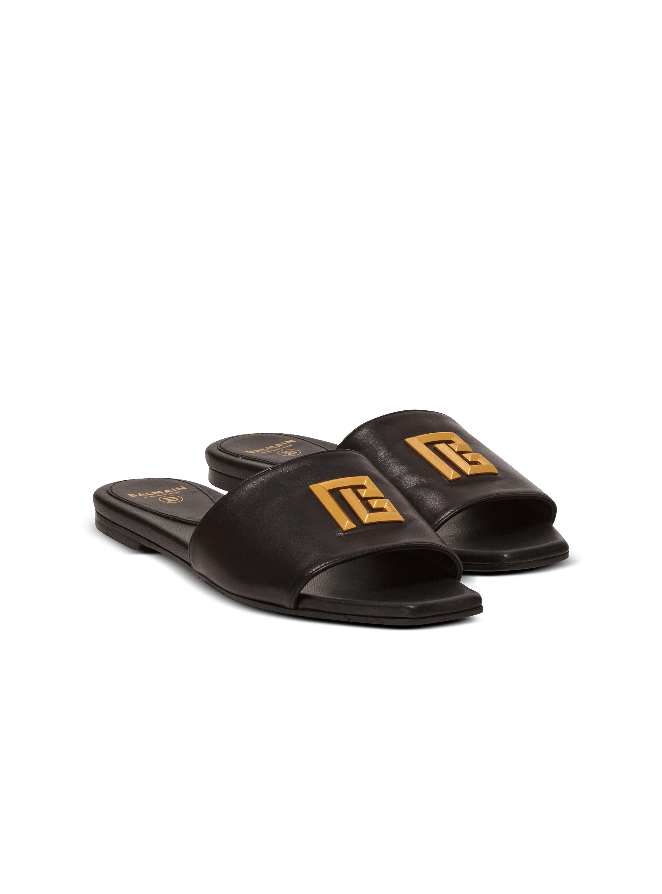 サンダル・ミュール BALMAIN SS25 'Dafne' sandals (DN1UP966LVIT 0PA) Dafne PB mules in calfskin - Women | BALMAIN