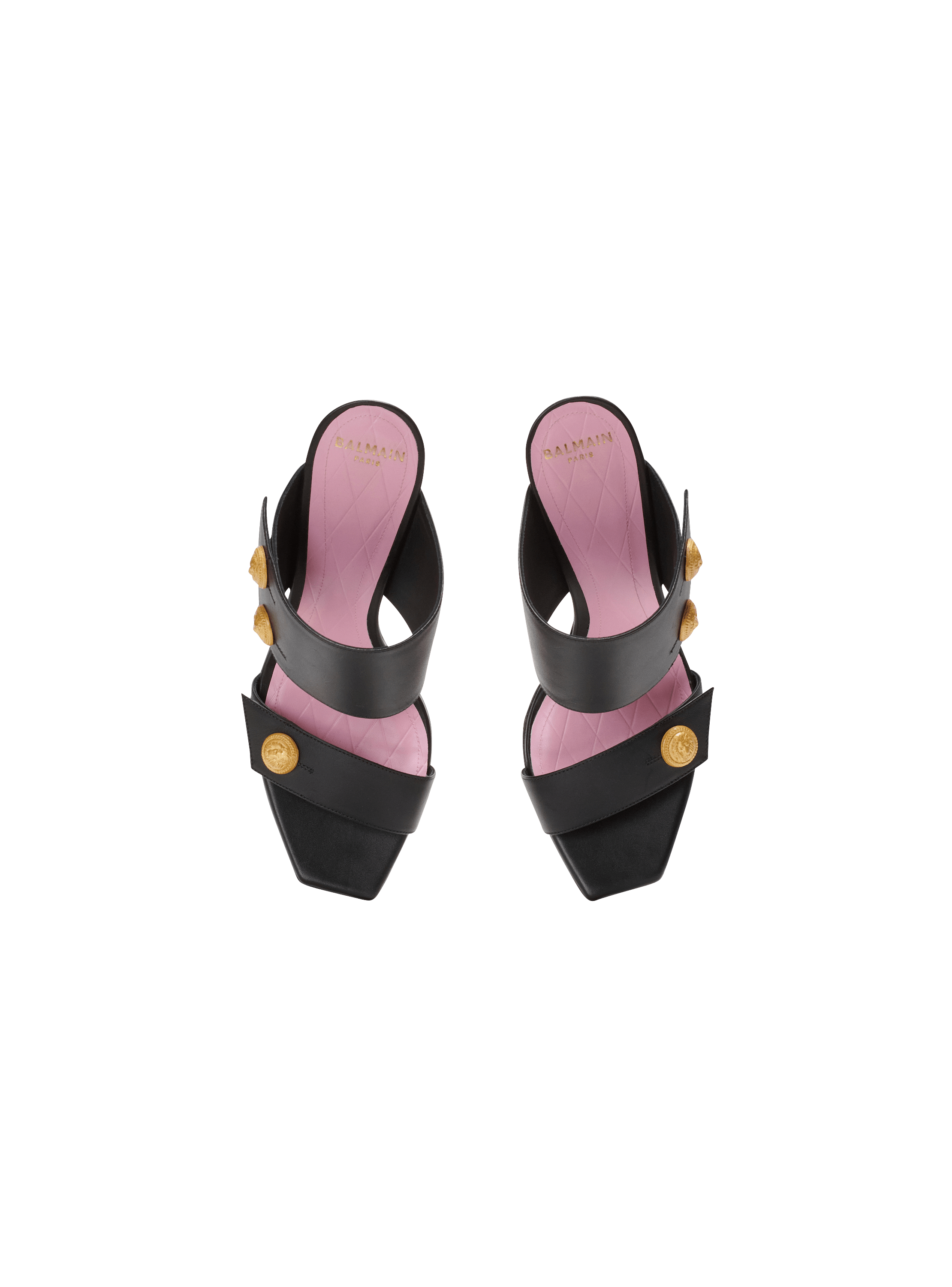 Heeled Eva mules in calfskin - Women | BALMAIN
